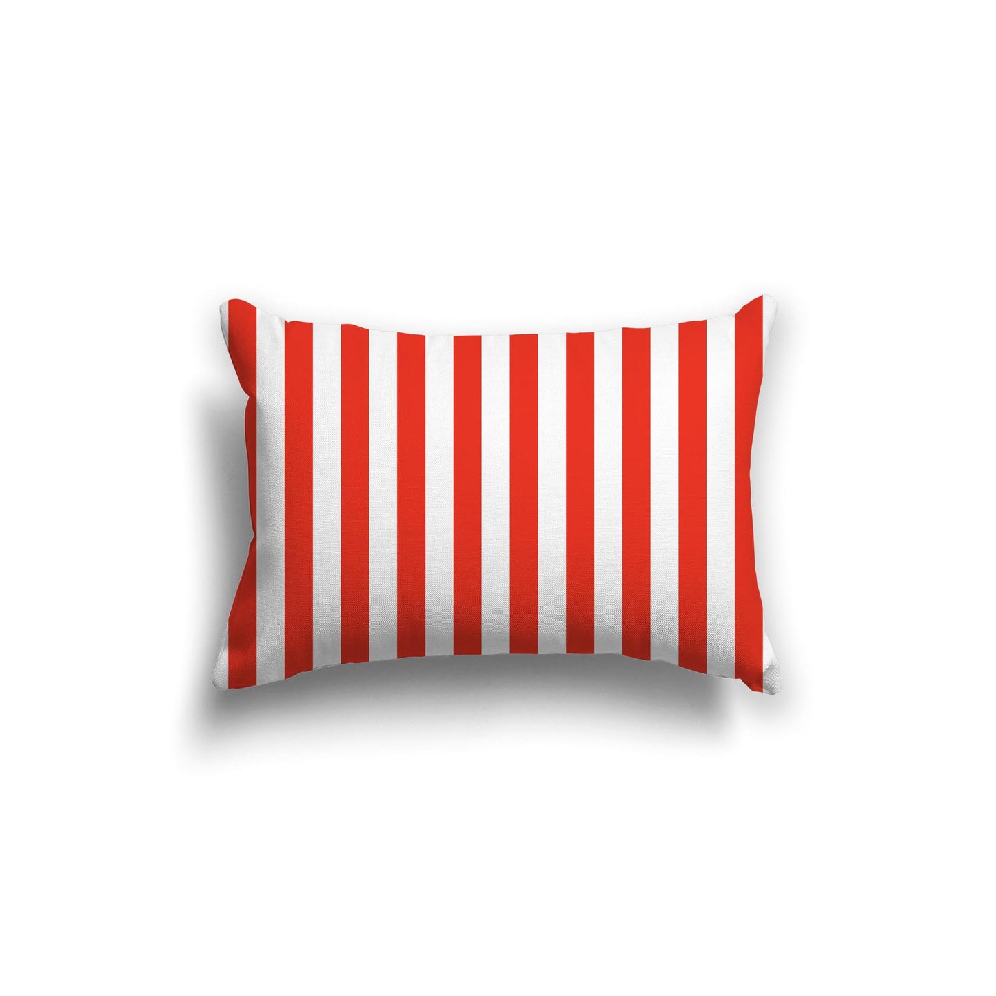 Off-White Cotton Canvas Cushion Covers with Red Bars on Front, CACU-1410-051
