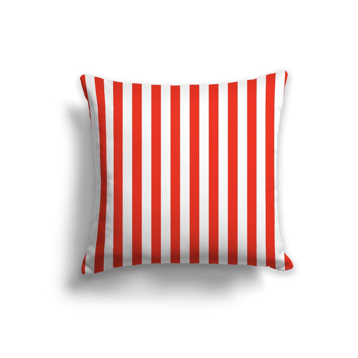 Off-White Cotton Canvas Cushion Covers with Red Bars on Front, CACU-1410-051