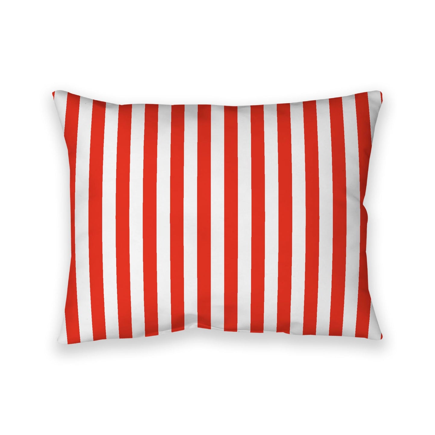 Off-White Cotton Canvas Cushion Covers with Red Bars on Front, CACU-1410-051