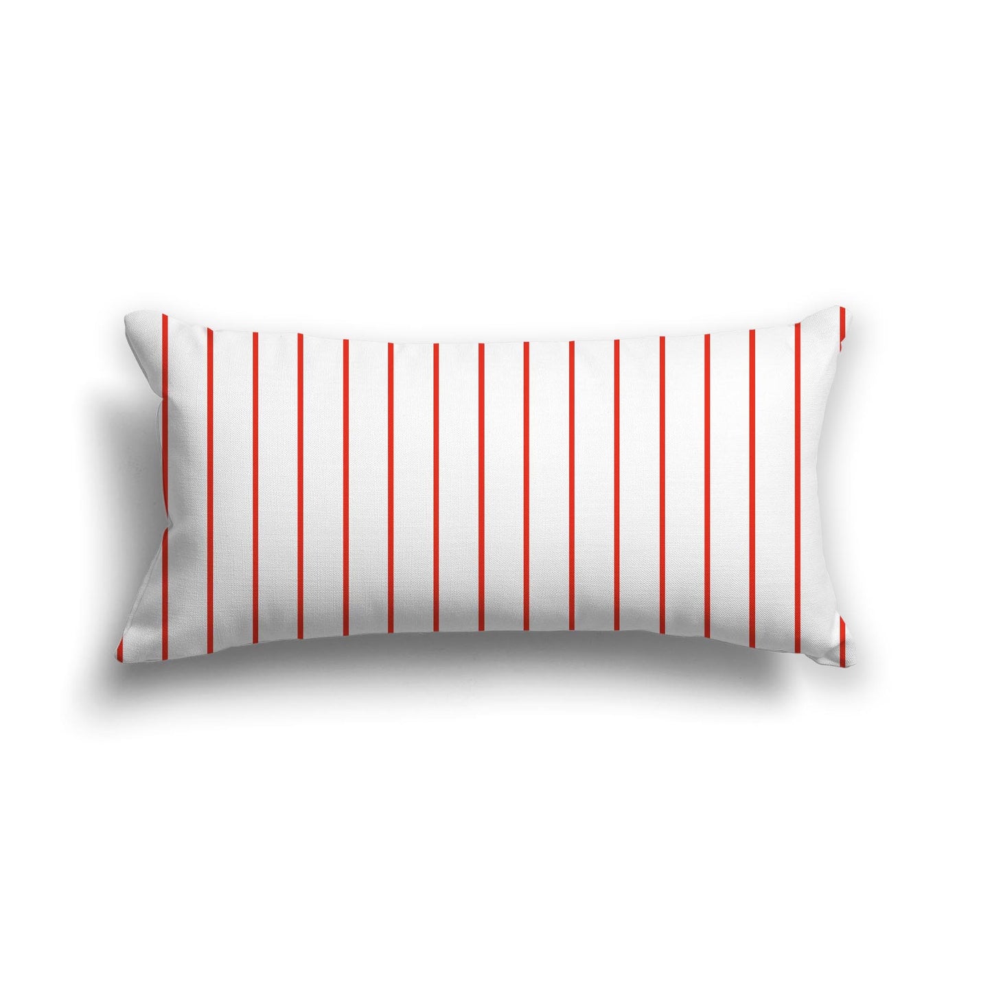 Off-White Cotton Canvas Cushion Covers with Fine Red Stripes on Front, CACU-1410-151