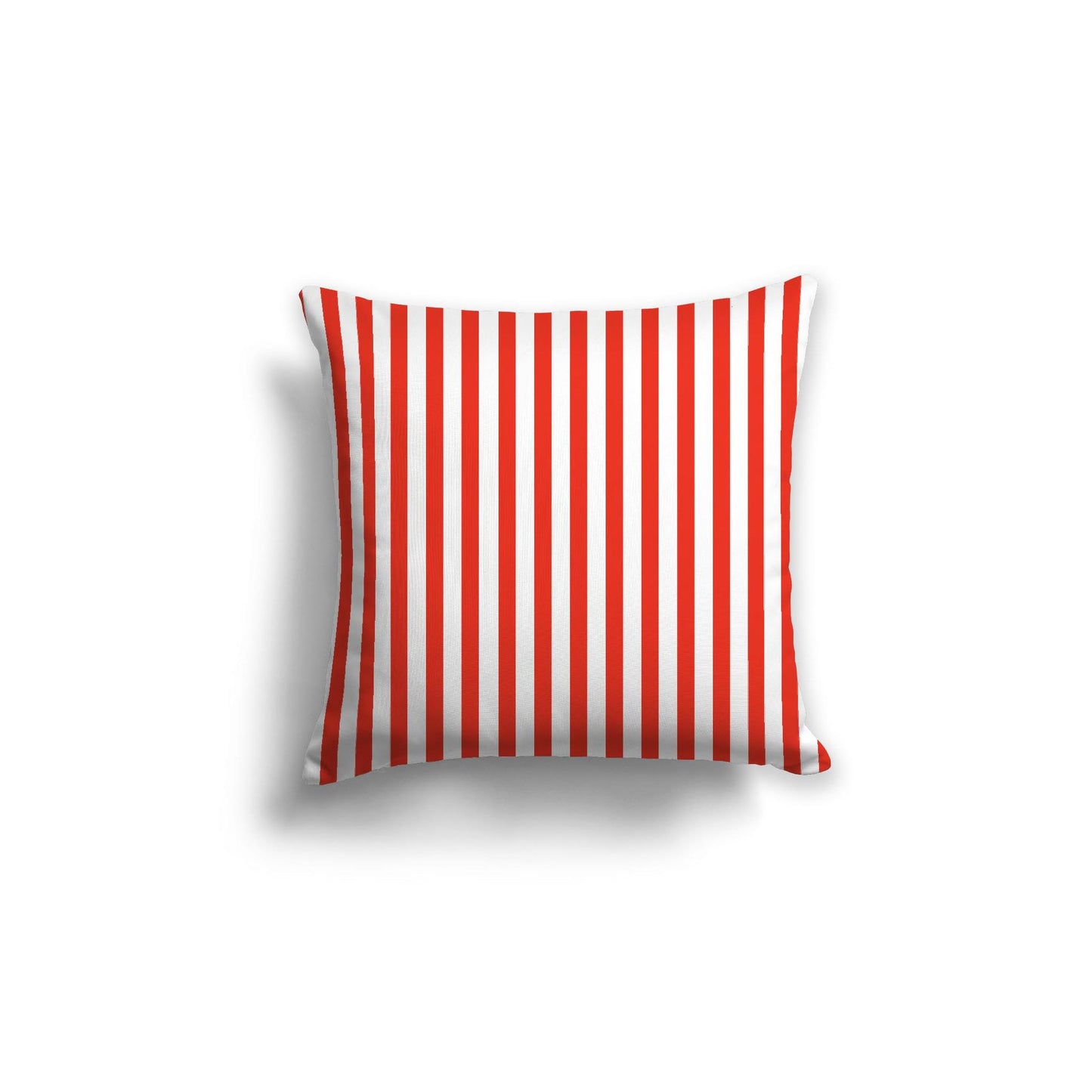 Off-White Cotton Canvas Cushion Covers with Thin Red Bars on Front, CACU-1410-241