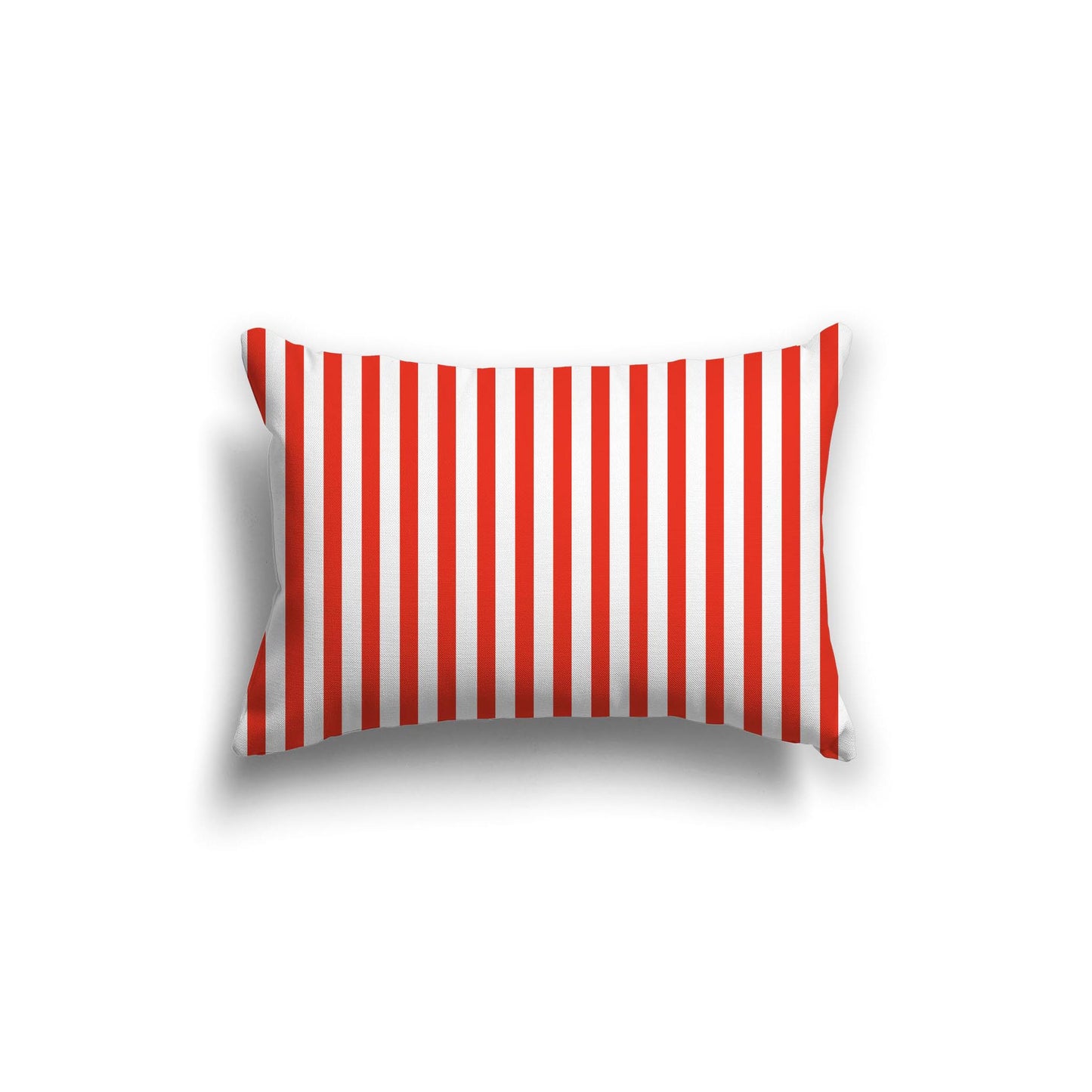 Off-White Cotton Canvas Cushion Covers with Thin Red Bars on Front, CACU-1410-241