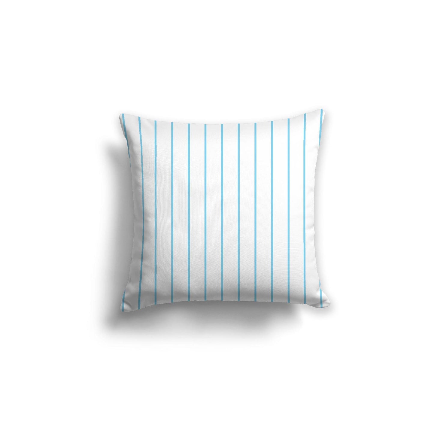 Off-White Cotton Canvas Cushion Covers with Fine Blue Stripes on Front, CACU-1430-151