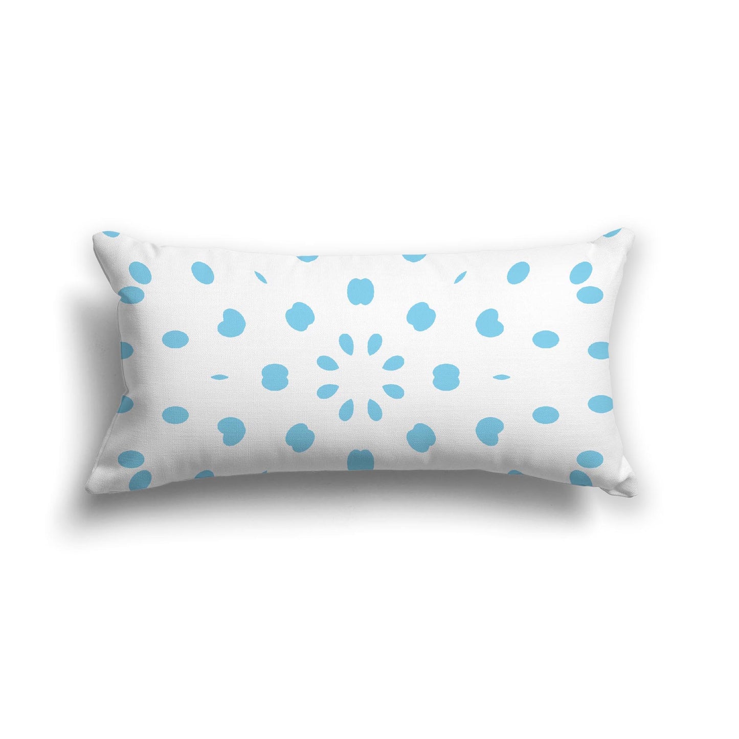 Off-White Cotton Canvas Cushion Covers with Blue Burst Pattern on Front, CACU-1430-231