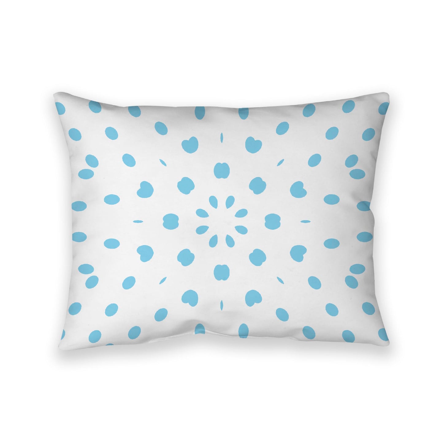 Off-White Cotton Canvas Cushion Covers with Blue Burst Pattern on Front, CACU-1430-231