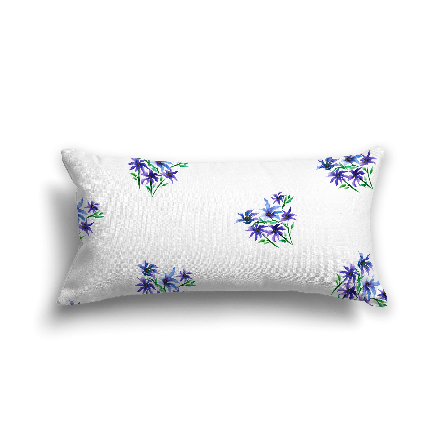 Purple Cotton Canvas Cushion Covers with Medium Floral Pattern, CACU-1305-888