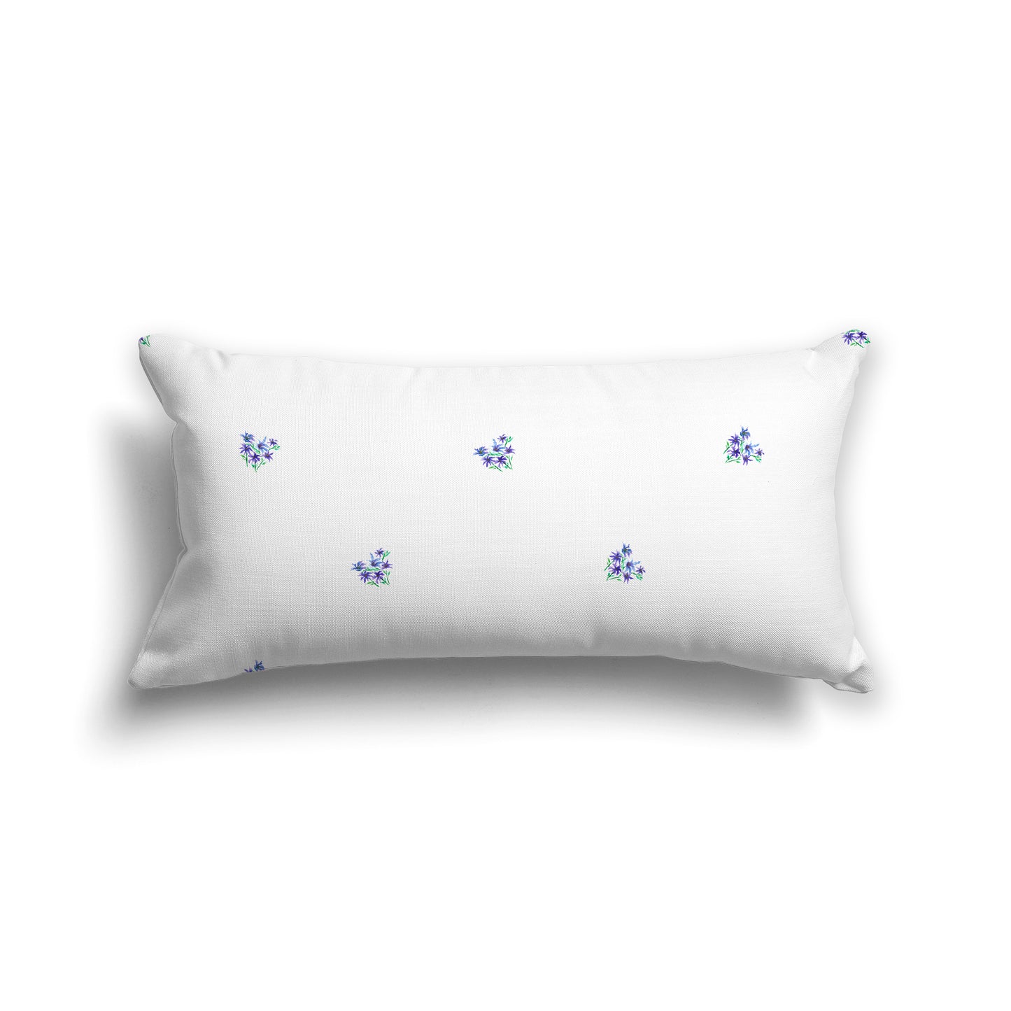 Purple Cotton Canvas Cushion Covers with Small Floral Pattern, CACU-1306-888