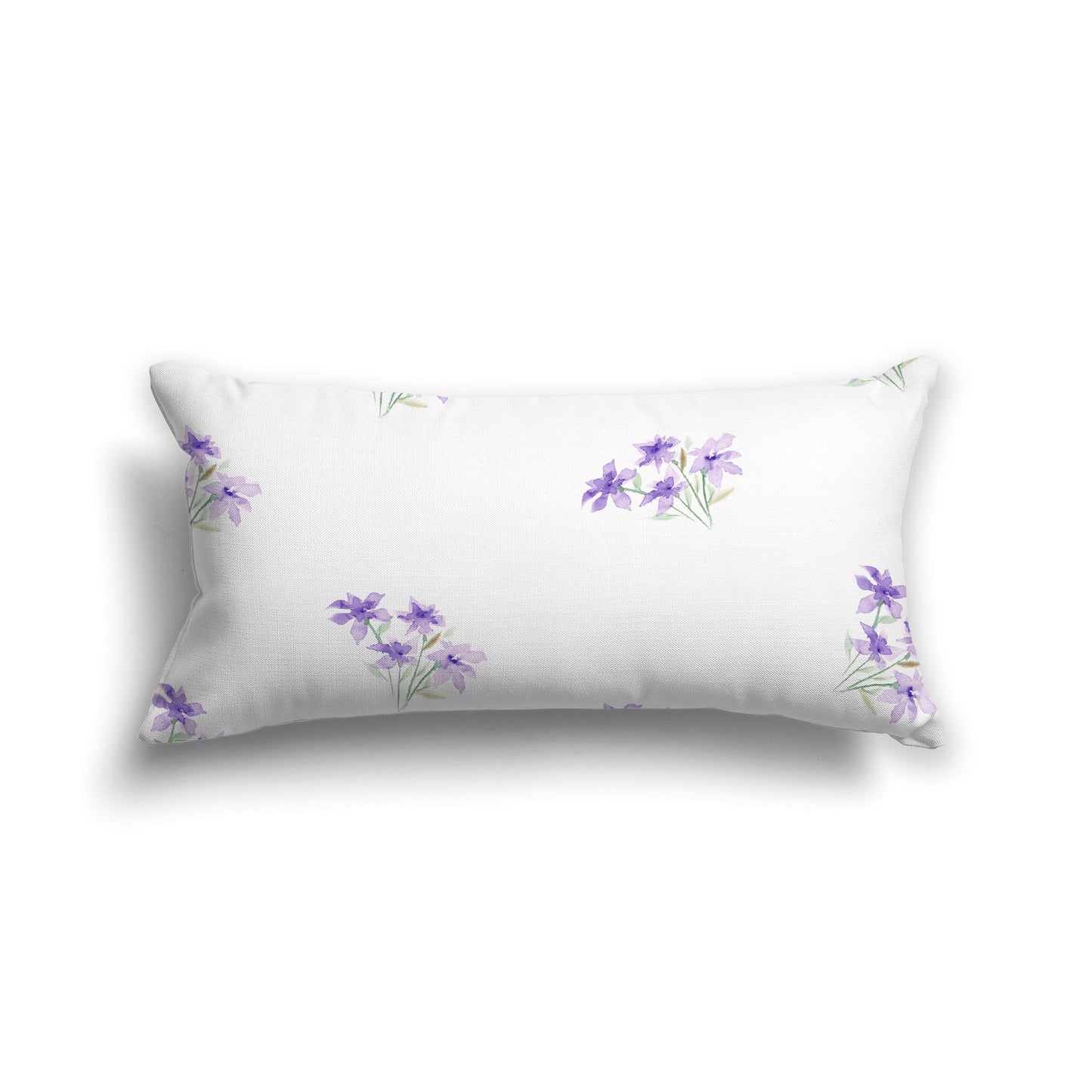 Purple Cotton Canvas Cushion Covers with Medium Floral Pattern, CACU-1325-888