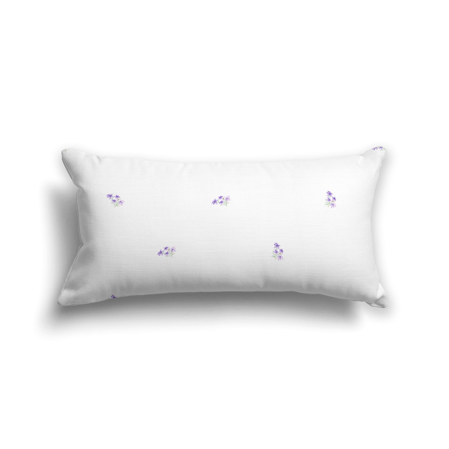 Purple Cotton Canvas Cushion Covers with Small Floral Pattern, CACU-1326-888