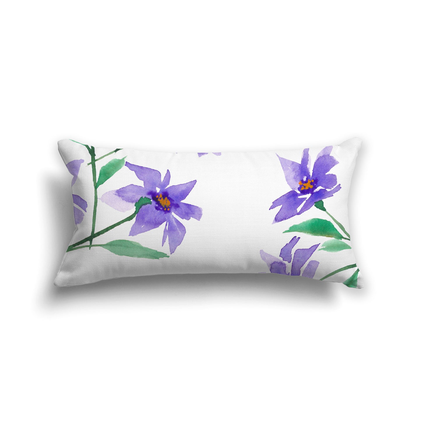 Purple Cotton Canvas Cushion Covers with Large Floral Print, CACU-1354-888