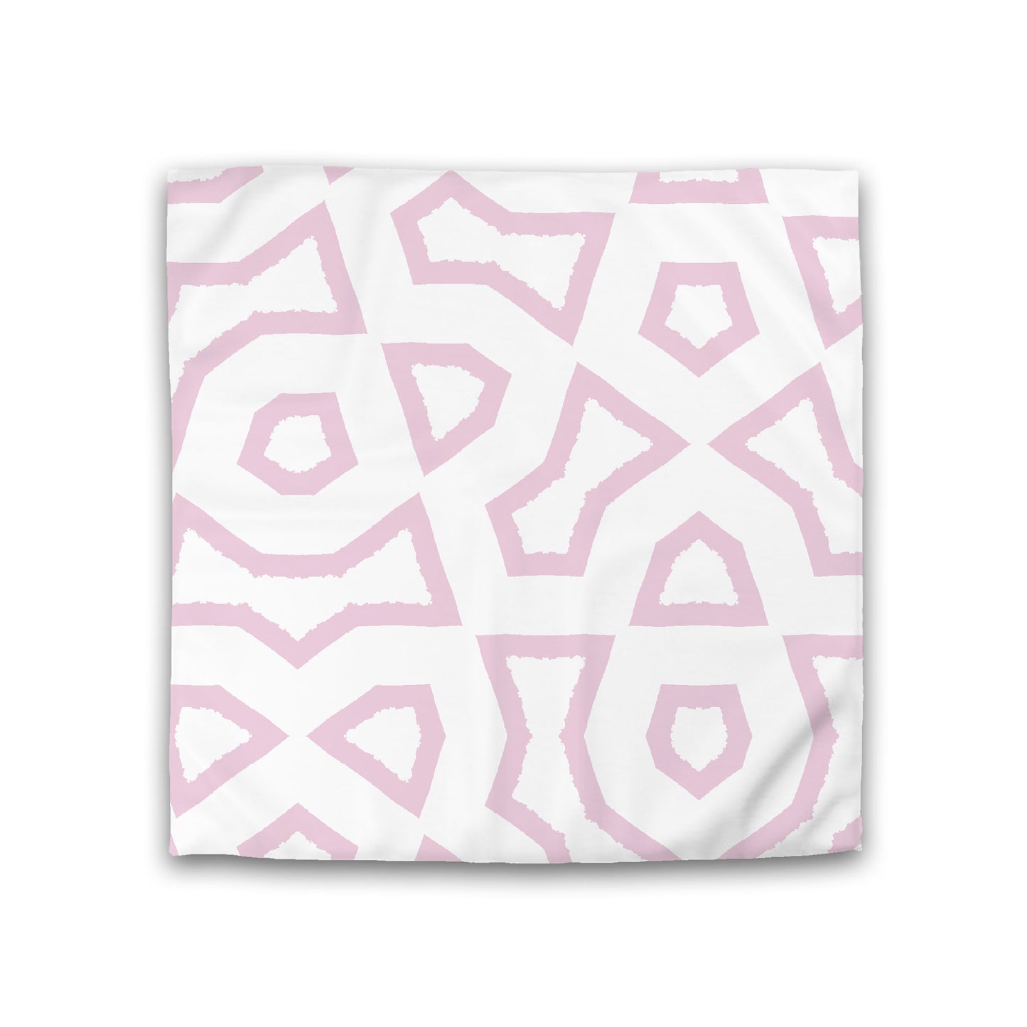 Off-white Cotton Sateen Duvet Cover, Bold Pink Graphic, Double (width x length) 81 x 81 inches / 206 x 206 cm