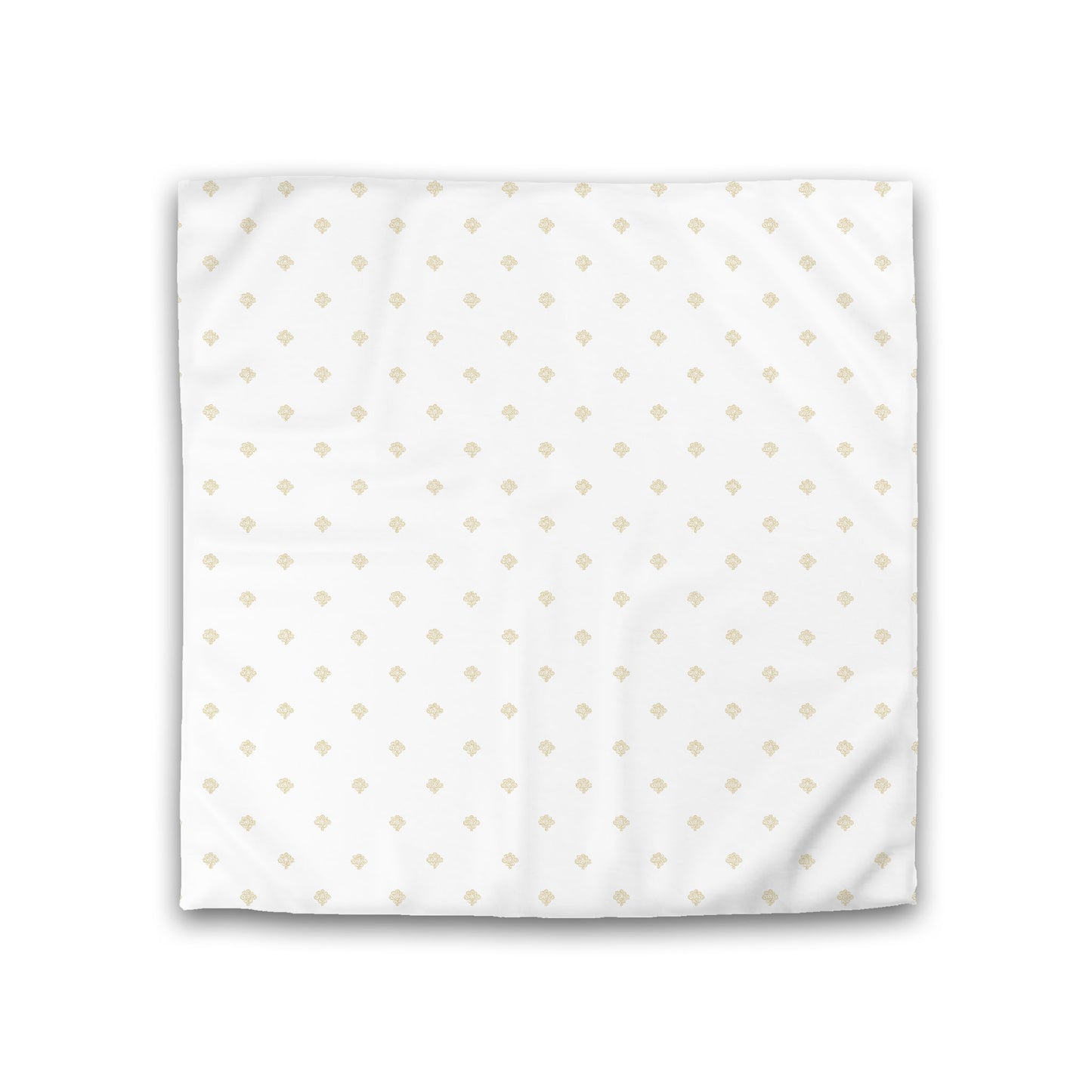 Off-white Cotton Sateen Duvet Cover, Desert Sand Hand-painted Swizzle Motif Print, Double (width x length) 81 x 81 inches / 206 x 206 cm