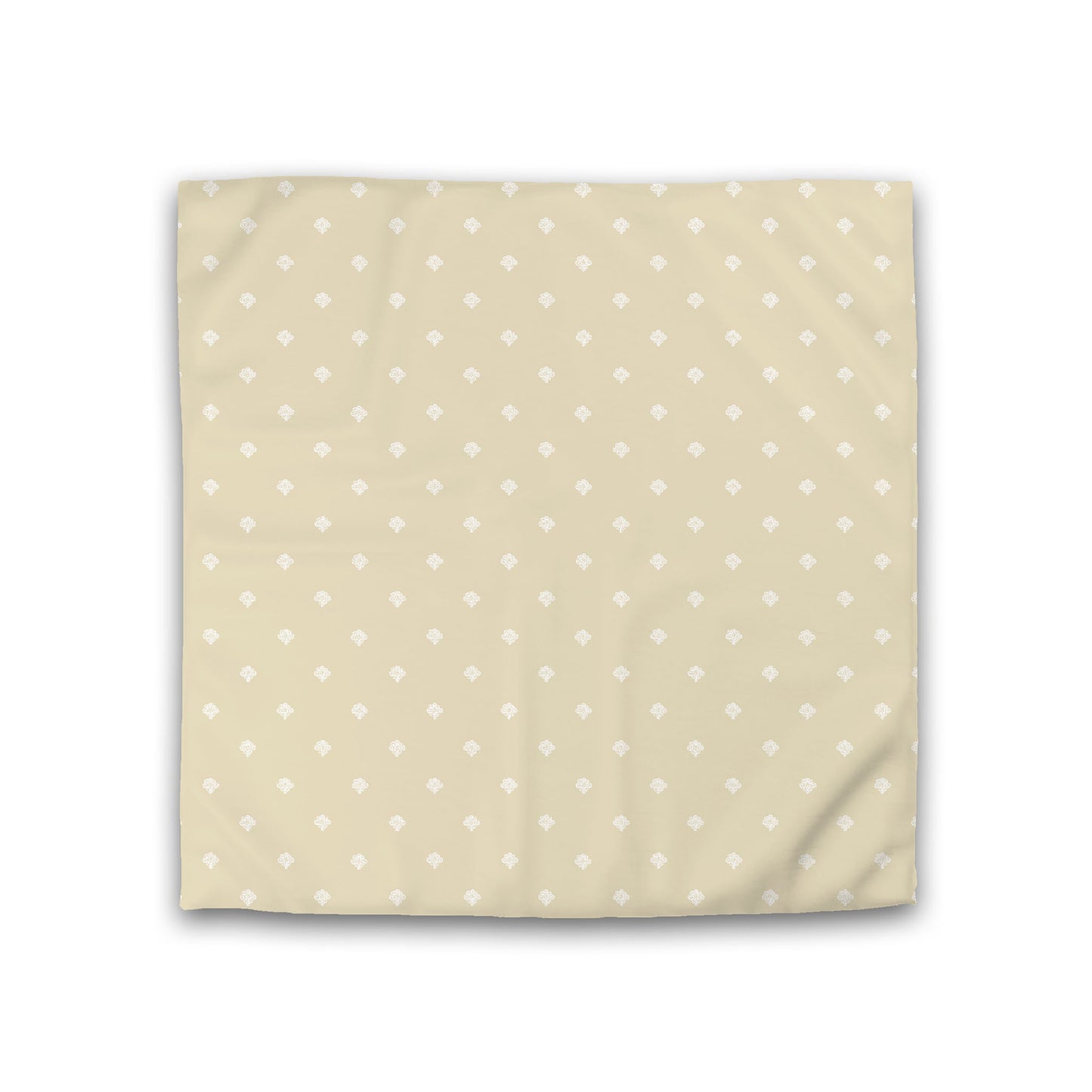 Desert Sand Cotton Sateen Duvet Cover, Off-white Hand-painted Swizzle Motif Print, Double (width x length) 81 x 81 inches / 206 x 206 cm