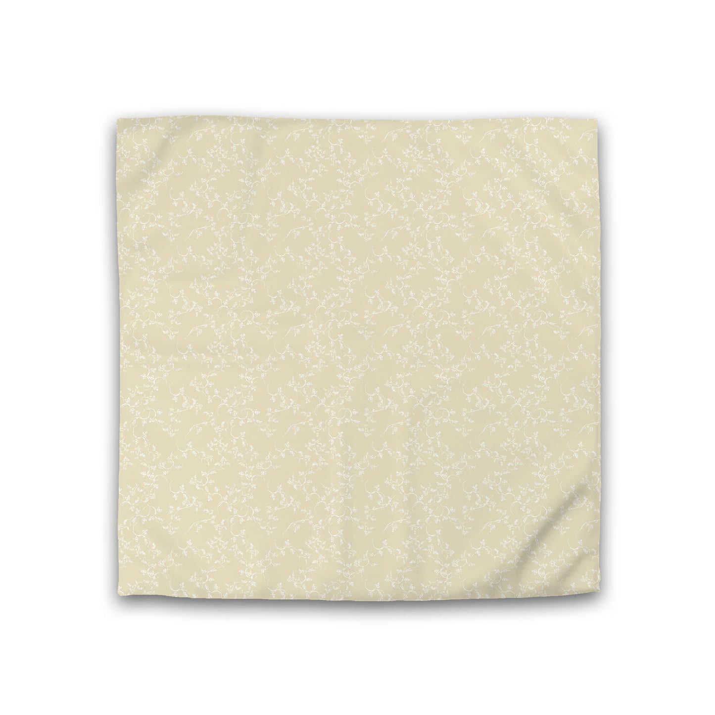 Desert Sand Cotton Sateen Duvet Cover, Off-white Hand-painted Vine Print, Double (width x length) 81 x 81 inches / 206 x 206 cm
