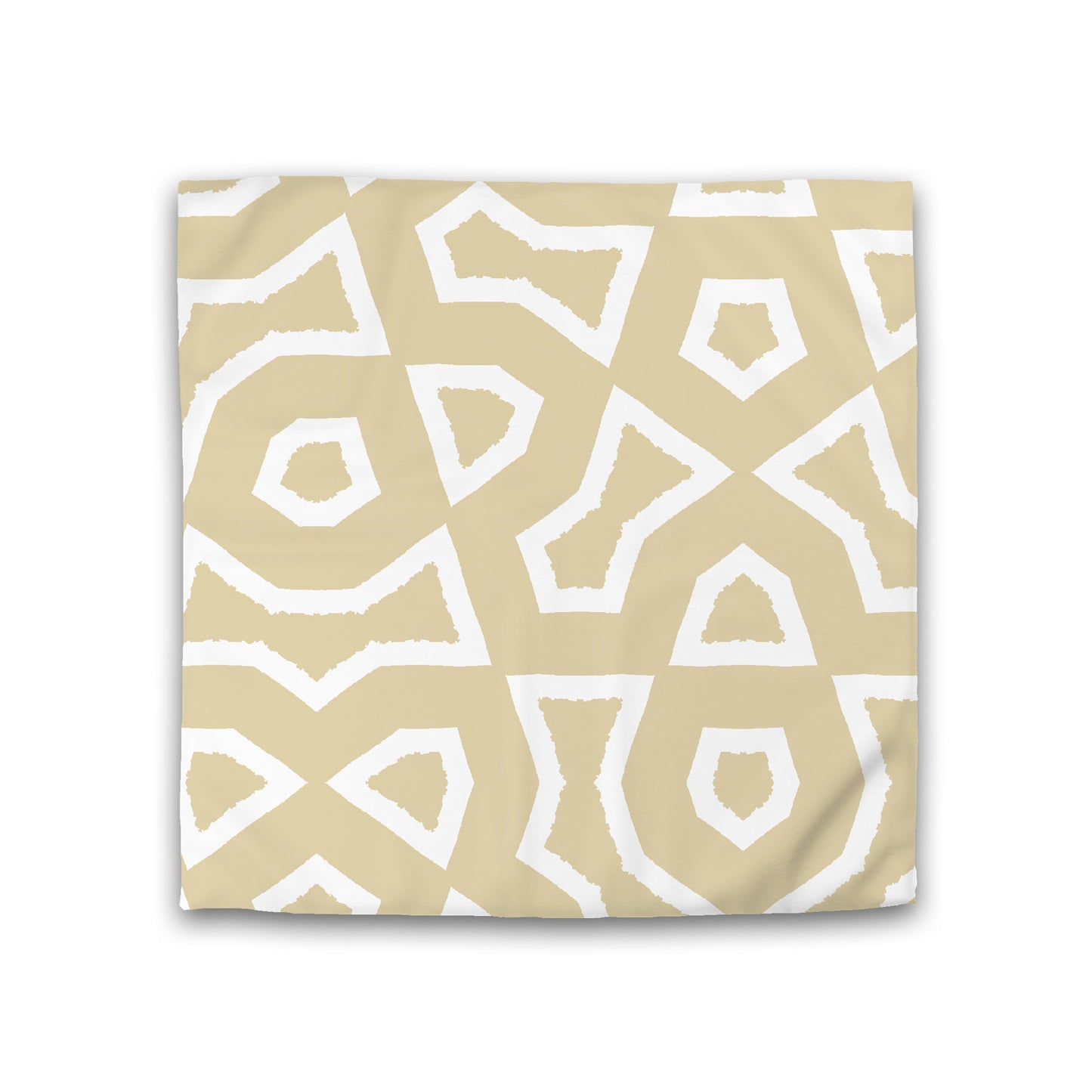 Desert Sand Cotton Sateen Duvet Cover, Bold Off-white Graphic, Double (width x length) 81 x 81 inches / 206 x 206 cm