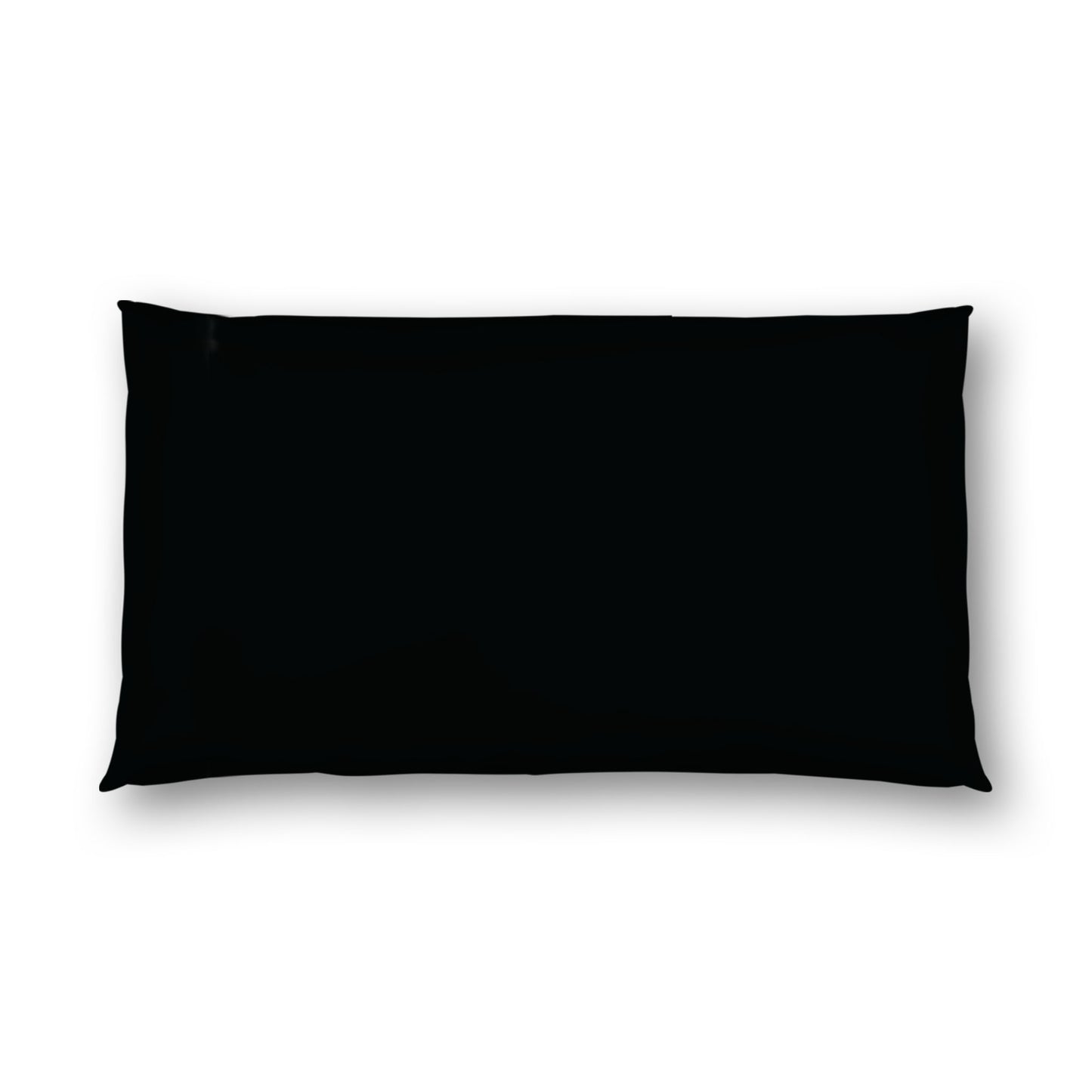 Black Cotton Sateen Sham, White Reverse Side, King - 20 x 36 inches