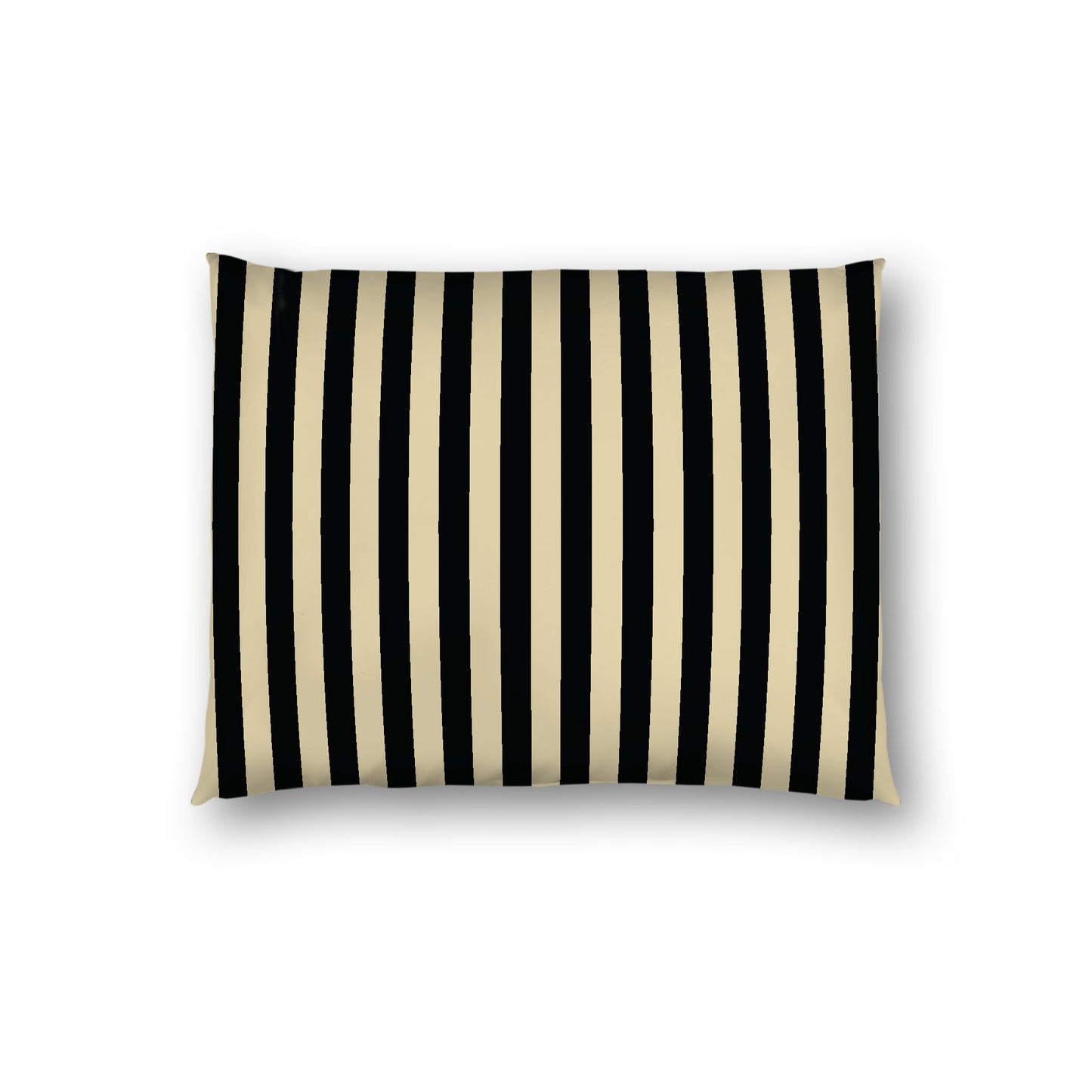 Desert Sand Cotton Sateen Sham, Black Bars on Front, White Reverse Side, Standard - 20 x 26 inches