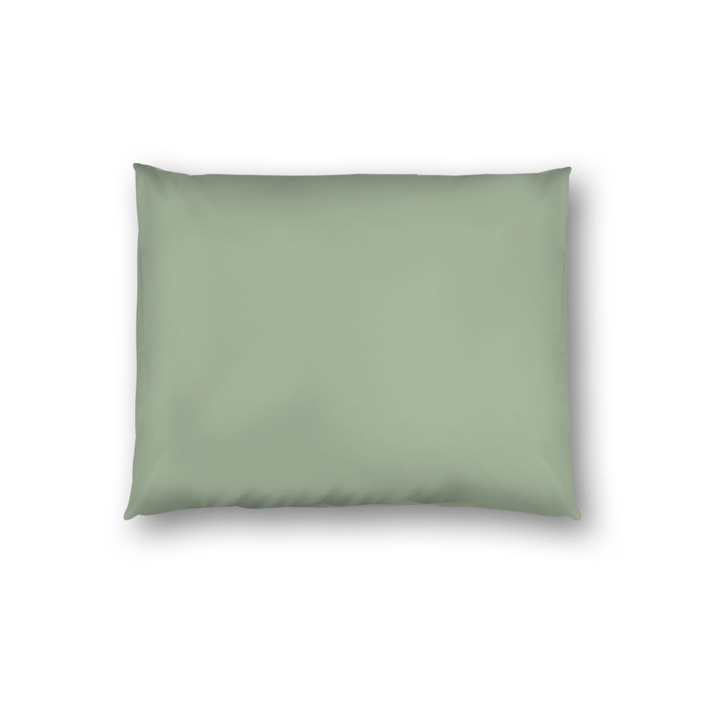 Green Cotton Sateen Sham, White Reverse Side, Standard - 20 x 26 inches