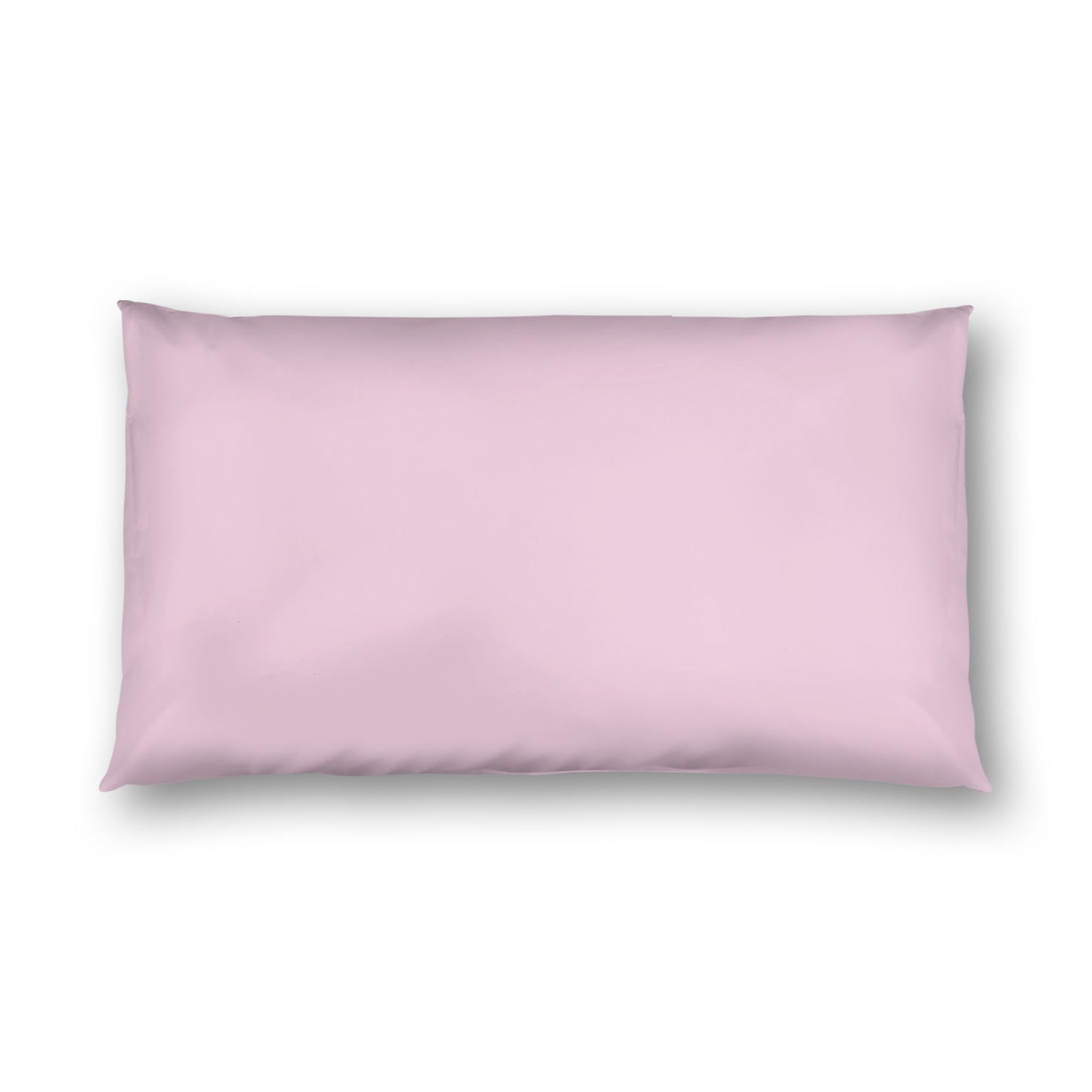 Pink Cotton Sateen Sham, White Reverse Side, King - 20 x 36 inches