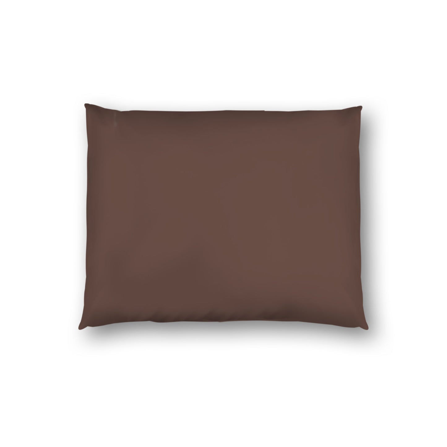 Brown Cotton Sateen Sham, White Reverse Side, Standard - 20 x 26 inches