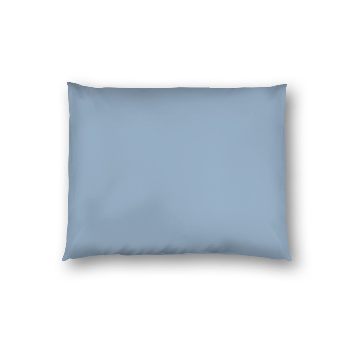 Blue Cotton Sateen Sham, White Reverse Side, Standard - 20 x 26 inches