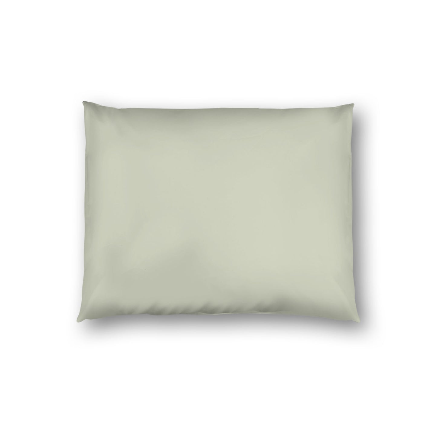 Pale Green Cotton Sateen Sham, White Reverse Side, Standard - 20 x 26 inches