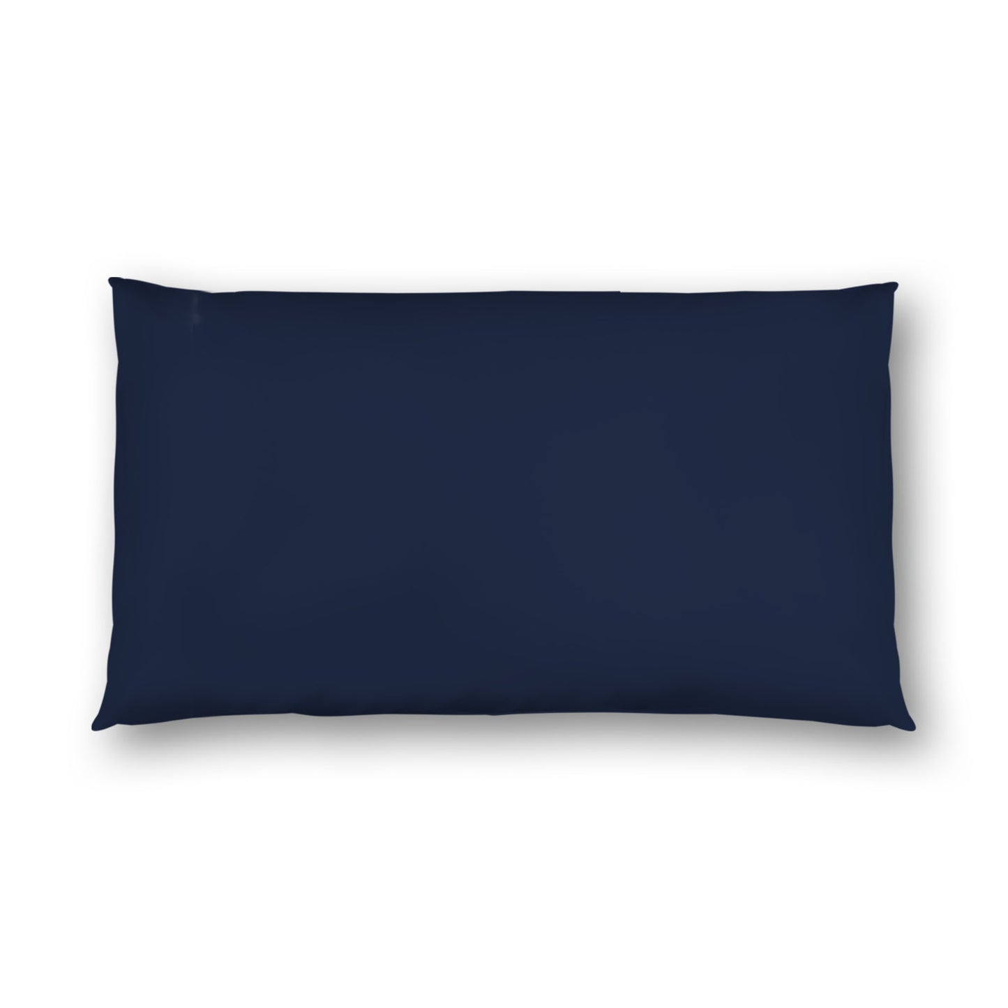 Navy Blue Cotton Sateen Sham, White Reverse Side, King - 20 x 36 inches