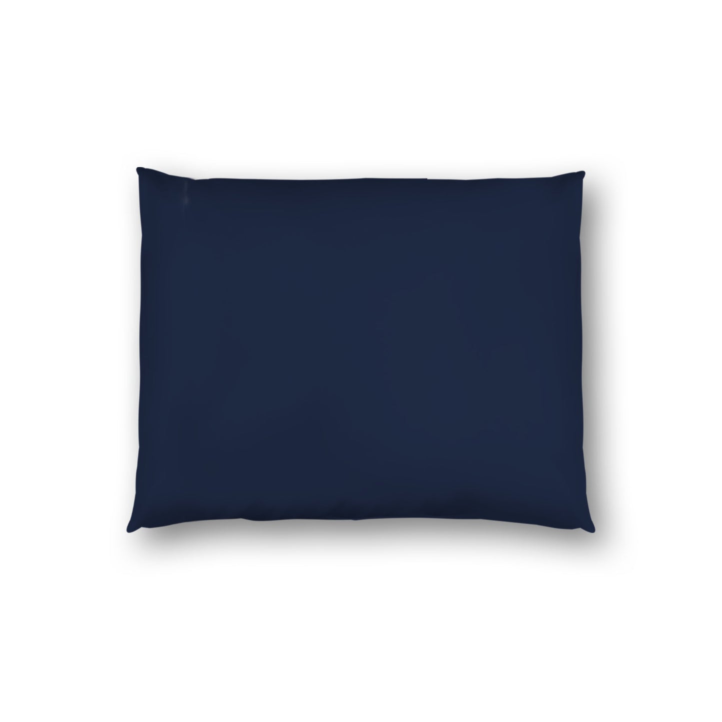 Navy Blue Cotton Sateen Sham, White Reverse Side, Standard - 20 x 26 inches