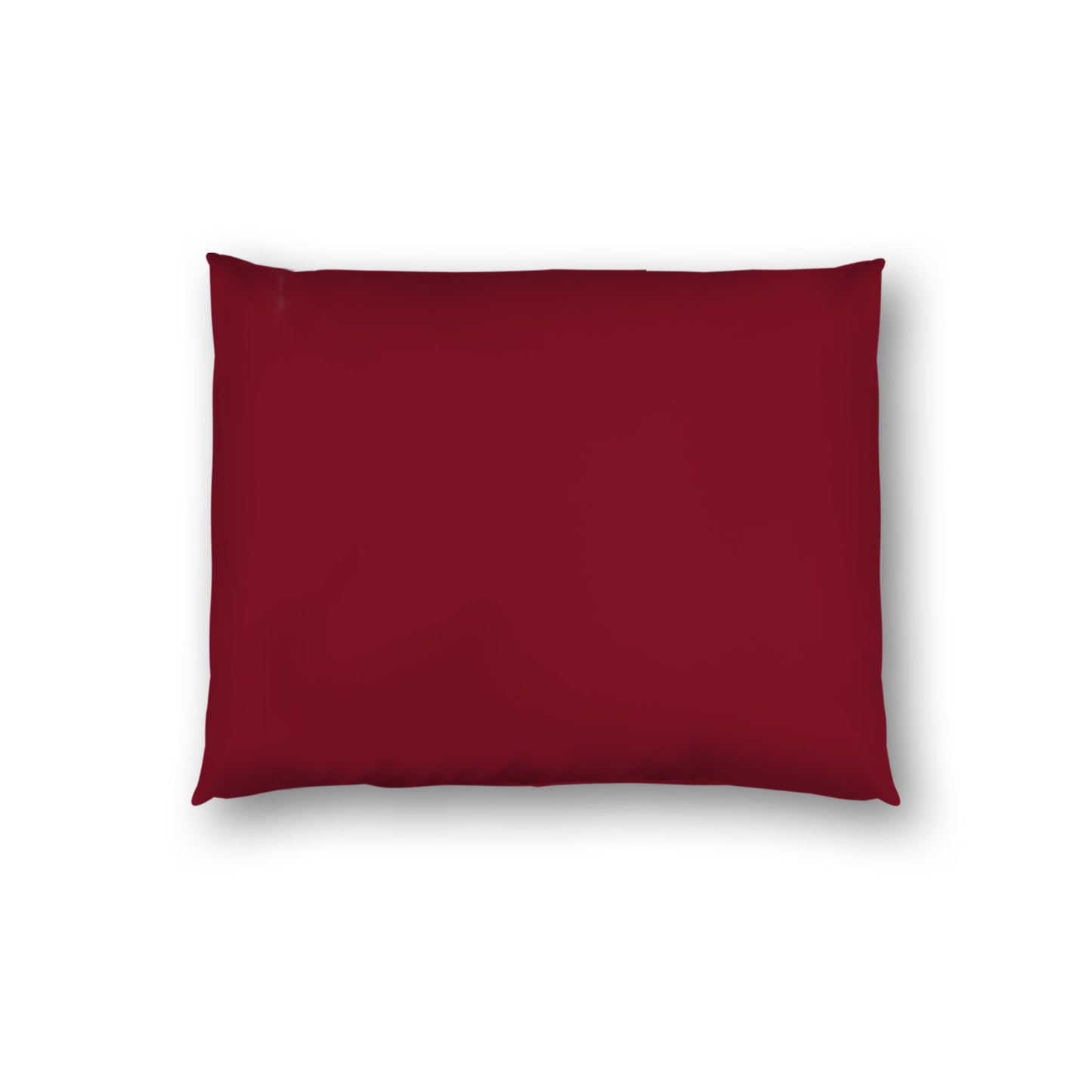 Burgundy Red Cotton Sateen Sham, White Reverse Side, Standard - 20 x 26 inches