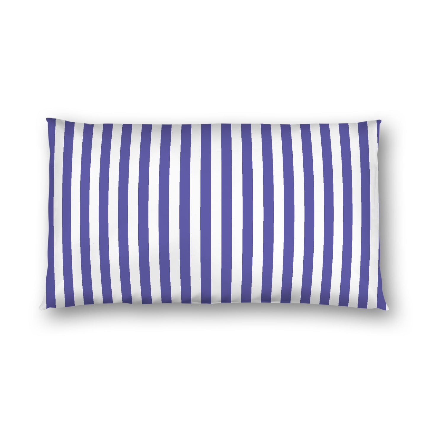 Off-White Cotton Sateen Sham, Purple Bars on Front, King - 20 x 36 inches