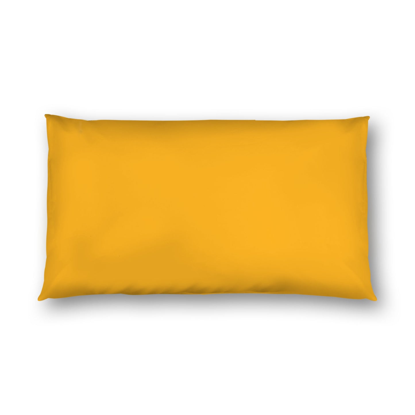 Yellow-Orange Cotton Sateen Sham, White Reverse Side, King - 20 x 36 inches
