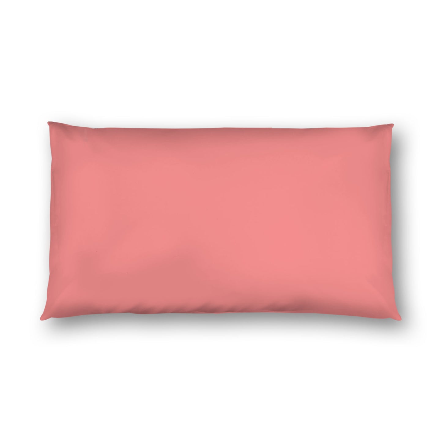 Pink Cotton Sateen Sham, White Reverse Side, King - 20 x 36 inches