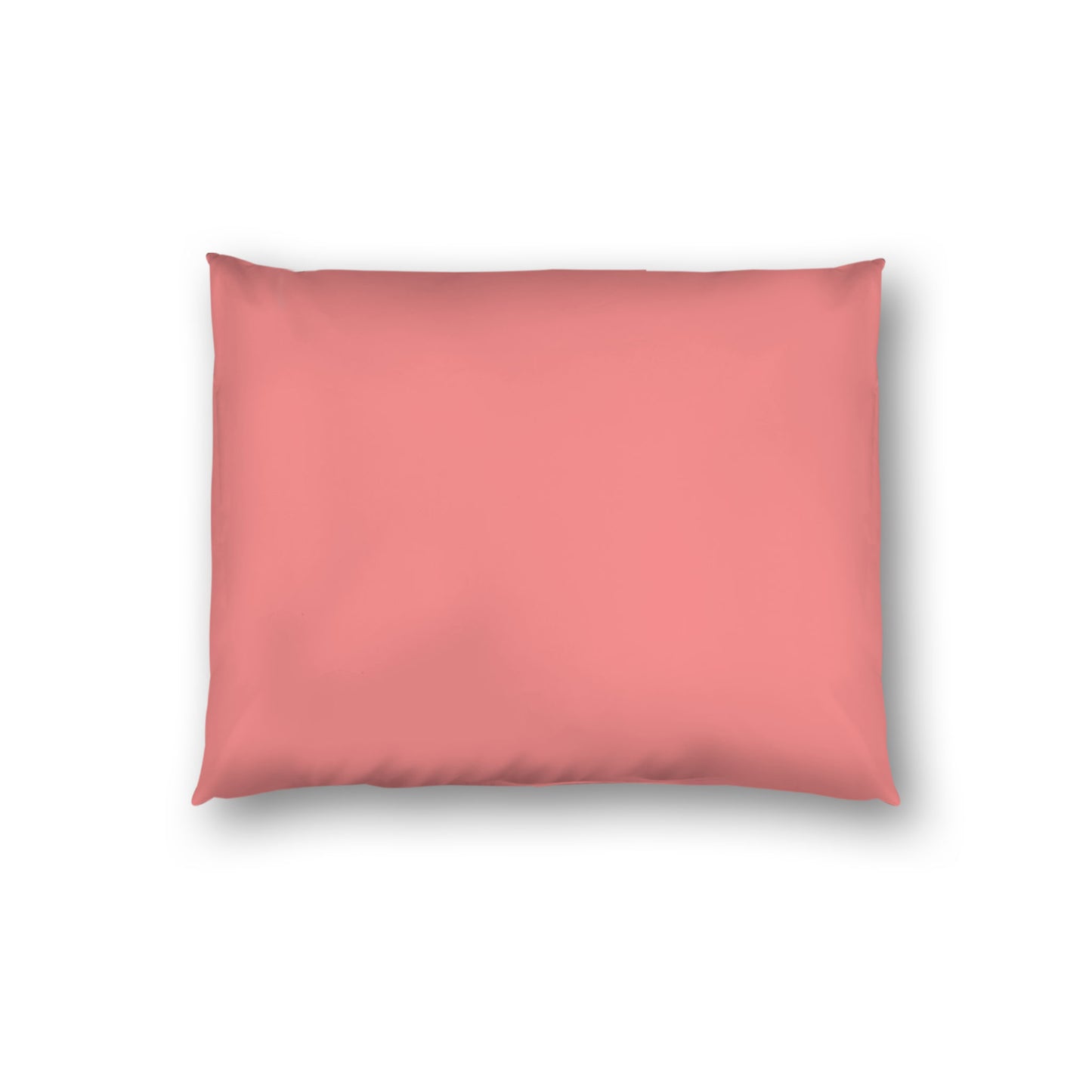 Pink Cotton Sateen Sham, White Reverse Side, Standard - 20 x 26 inches