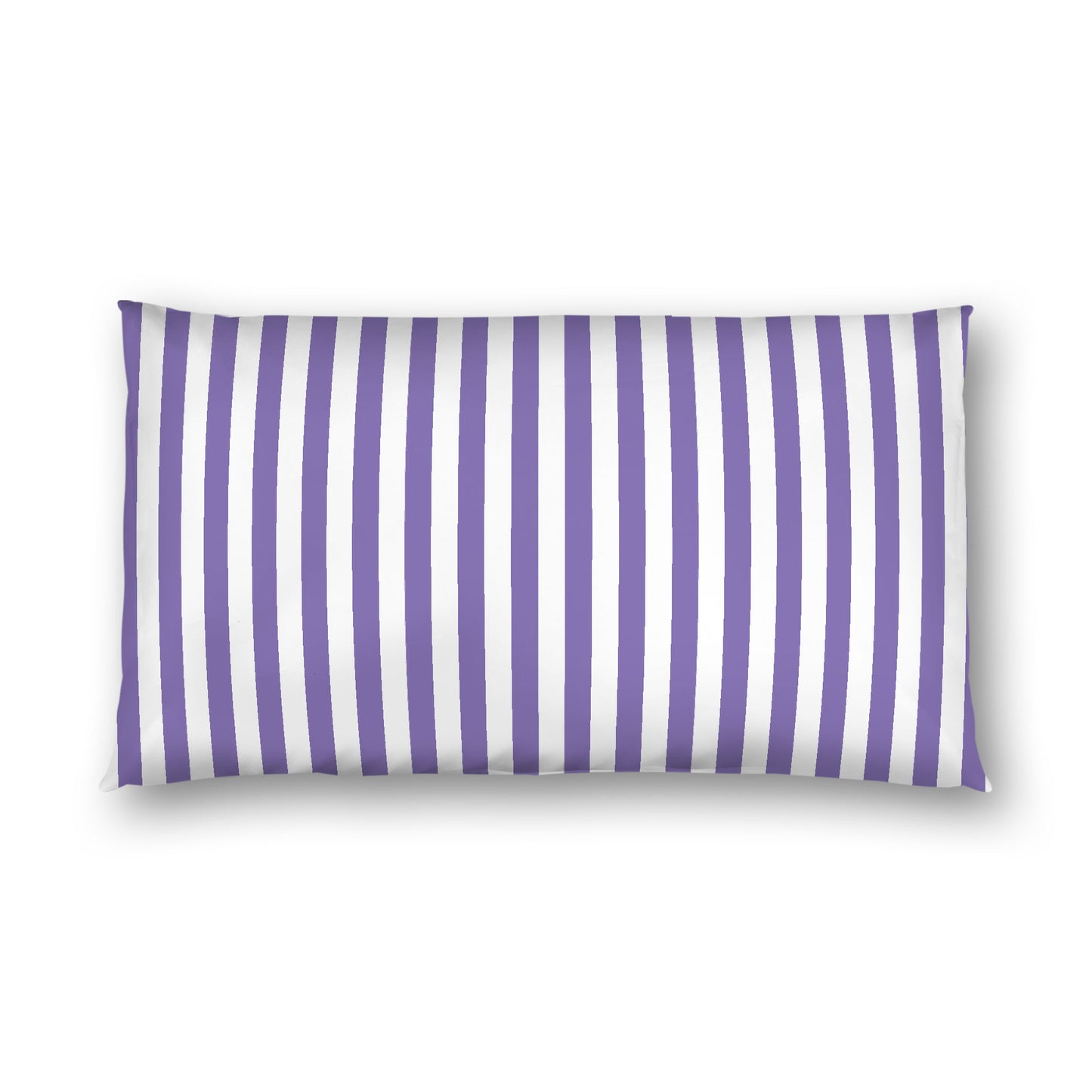 Off-White Cotton Sateen Sham, Purple Bars on Front, King - 20 x 36 inches