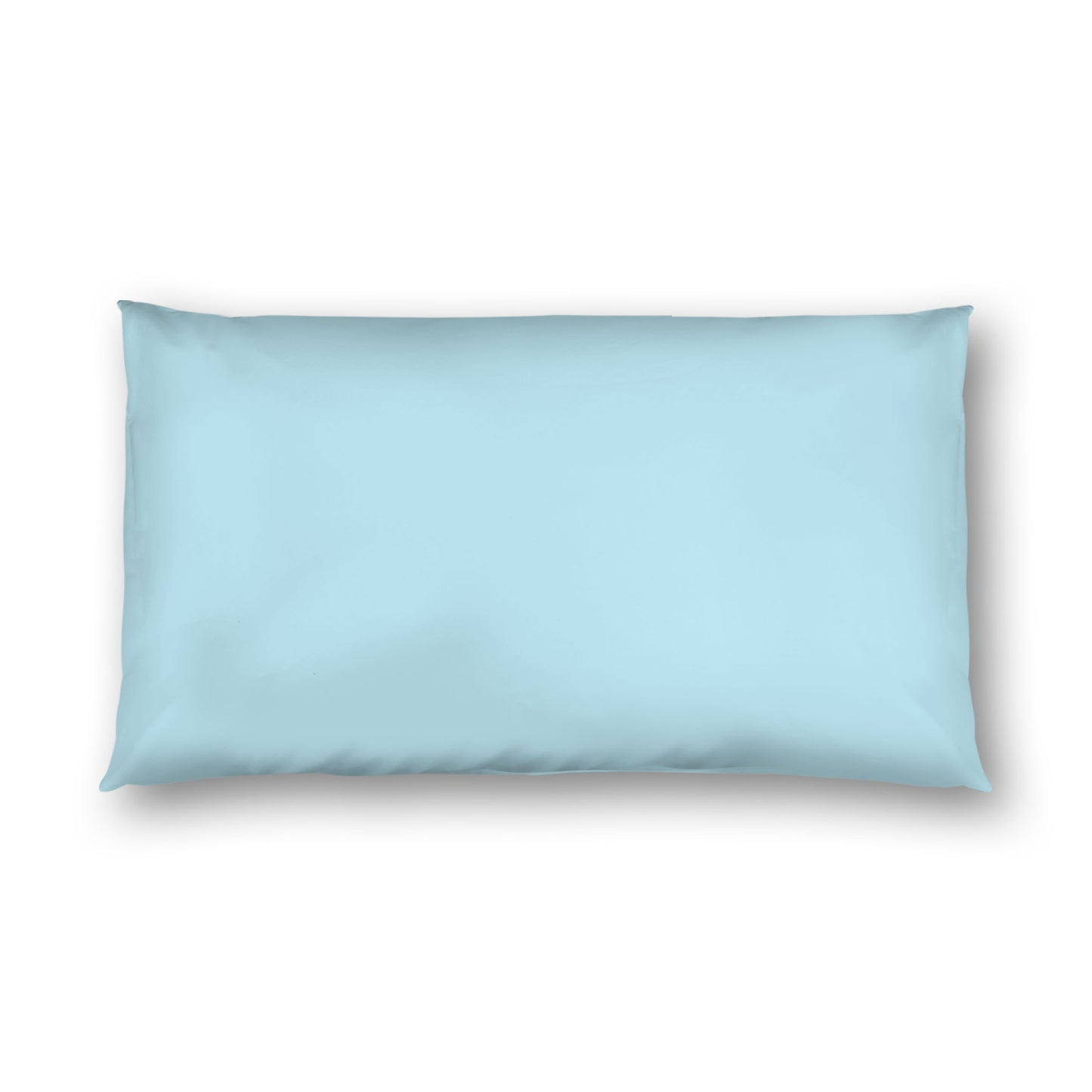 Blue Cotton Sateen Sham, White Reverse Side, King - 20 x 36 inches