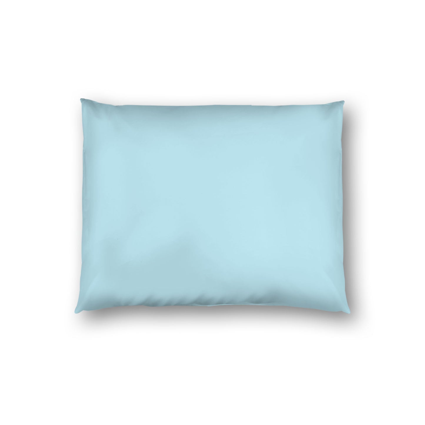 Blue Cotton Sateen Sham, White Reverse Side, Standard - 20 x 26 inches