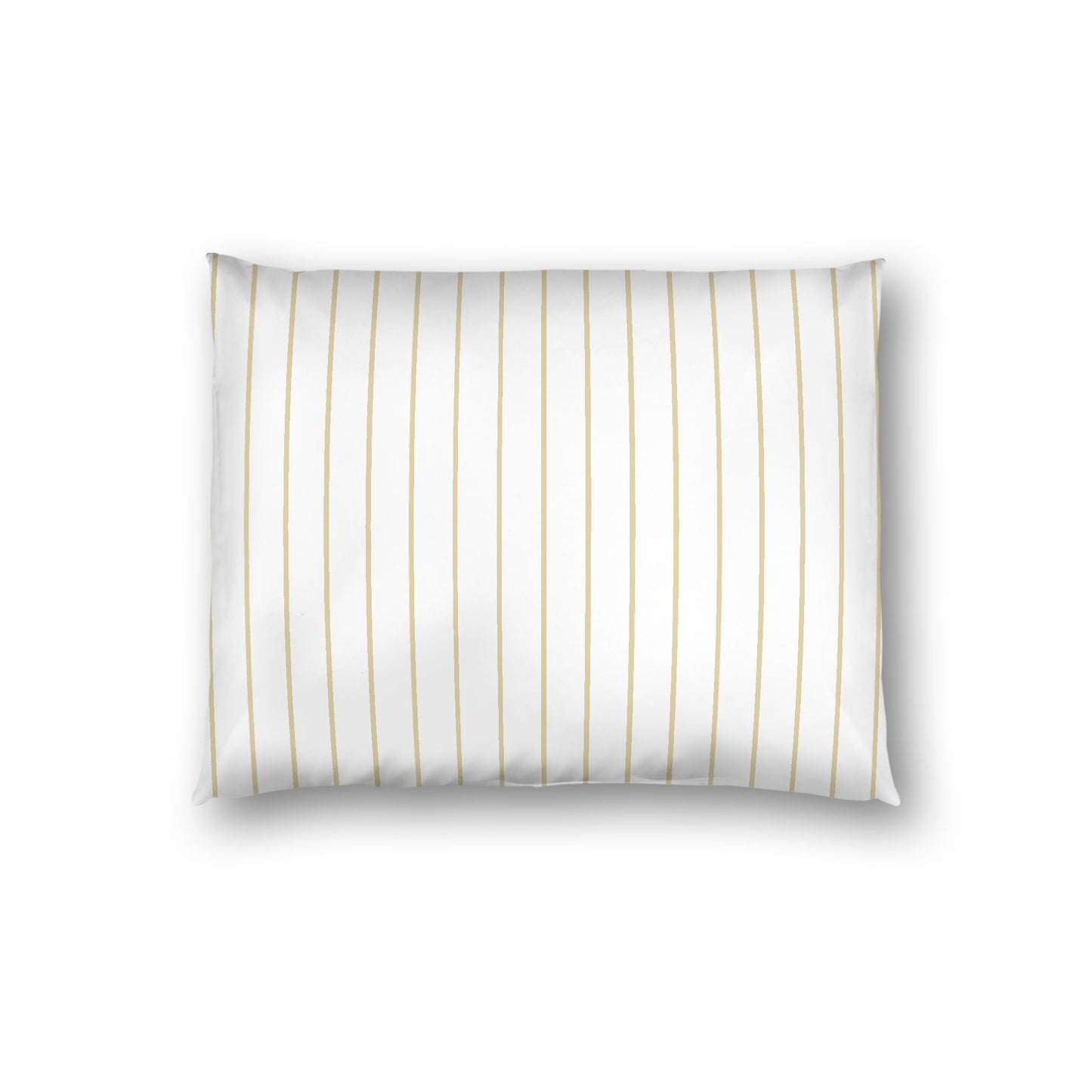 Off-white Cotton Sateen Sham, Desert Sand Stripes on Front, White Reverse Side, Standard - 20 x 26 inches