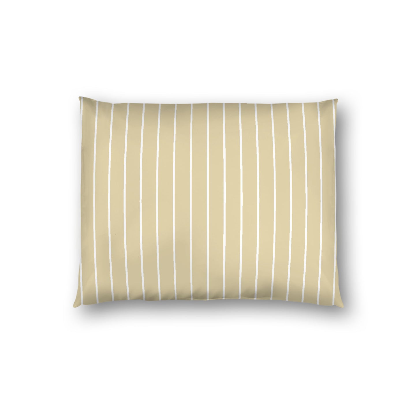 Desert Sand Cotton Sateen Sham, Off-white Stripes on Front, White Reverse Side, Standard - 20 x 26 inches
