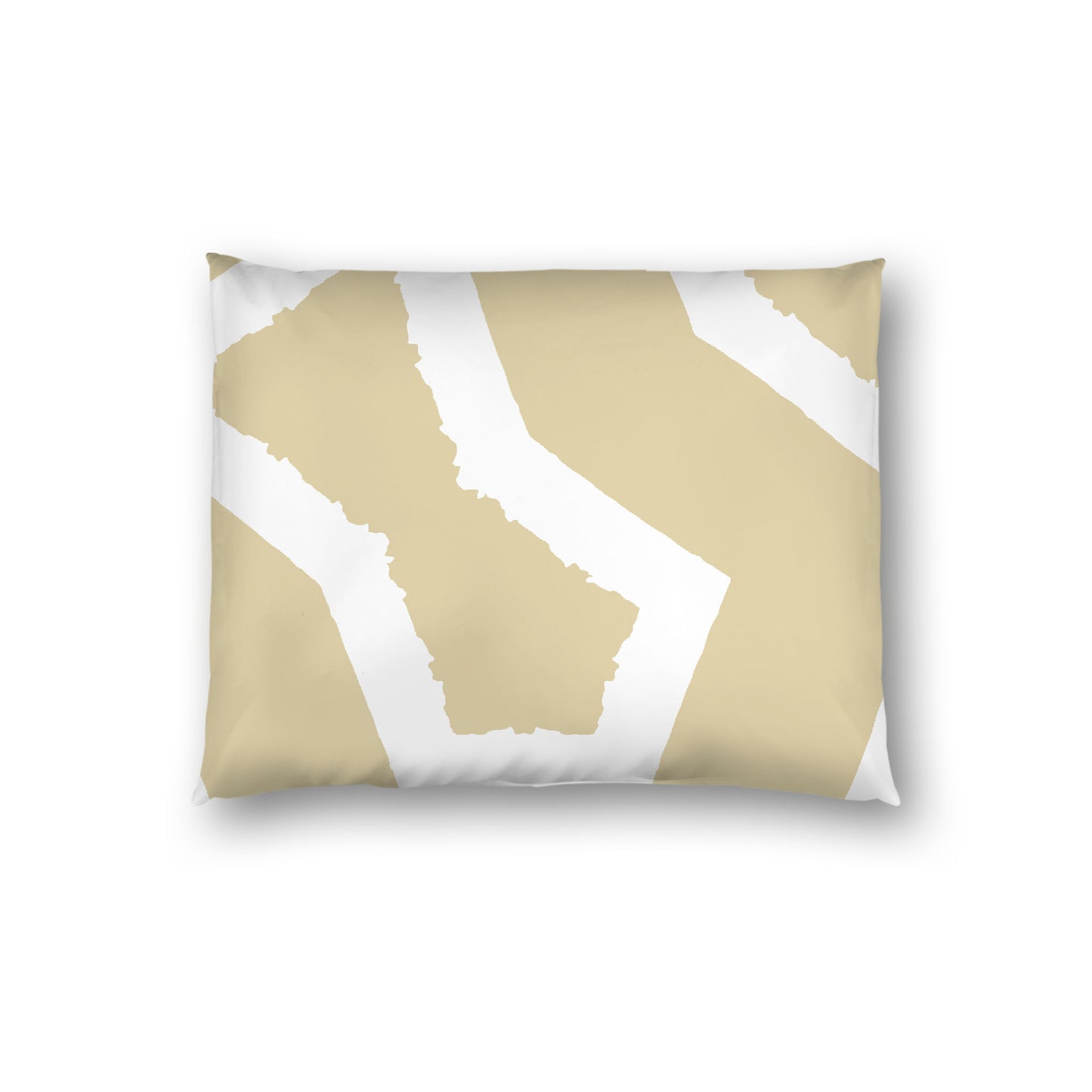 Desert Sand Cotton Sateen Sham, Bold Off-white Graphic on Front, White Reverse Side, Standard - 20 x 26 inches