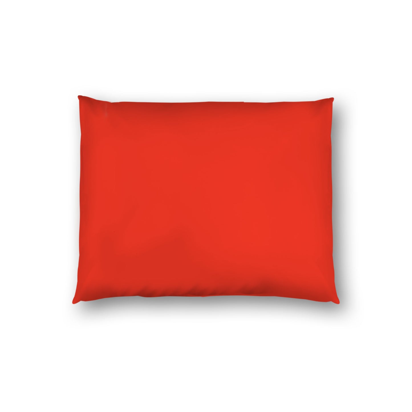 Red Cotton Sateen Sham, White Reverse Side, Standard - 20 x 26 inches