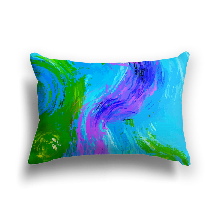 Graphic Art Throw Pillow | Blue Abstract Swirl #CUSP-1000-1149