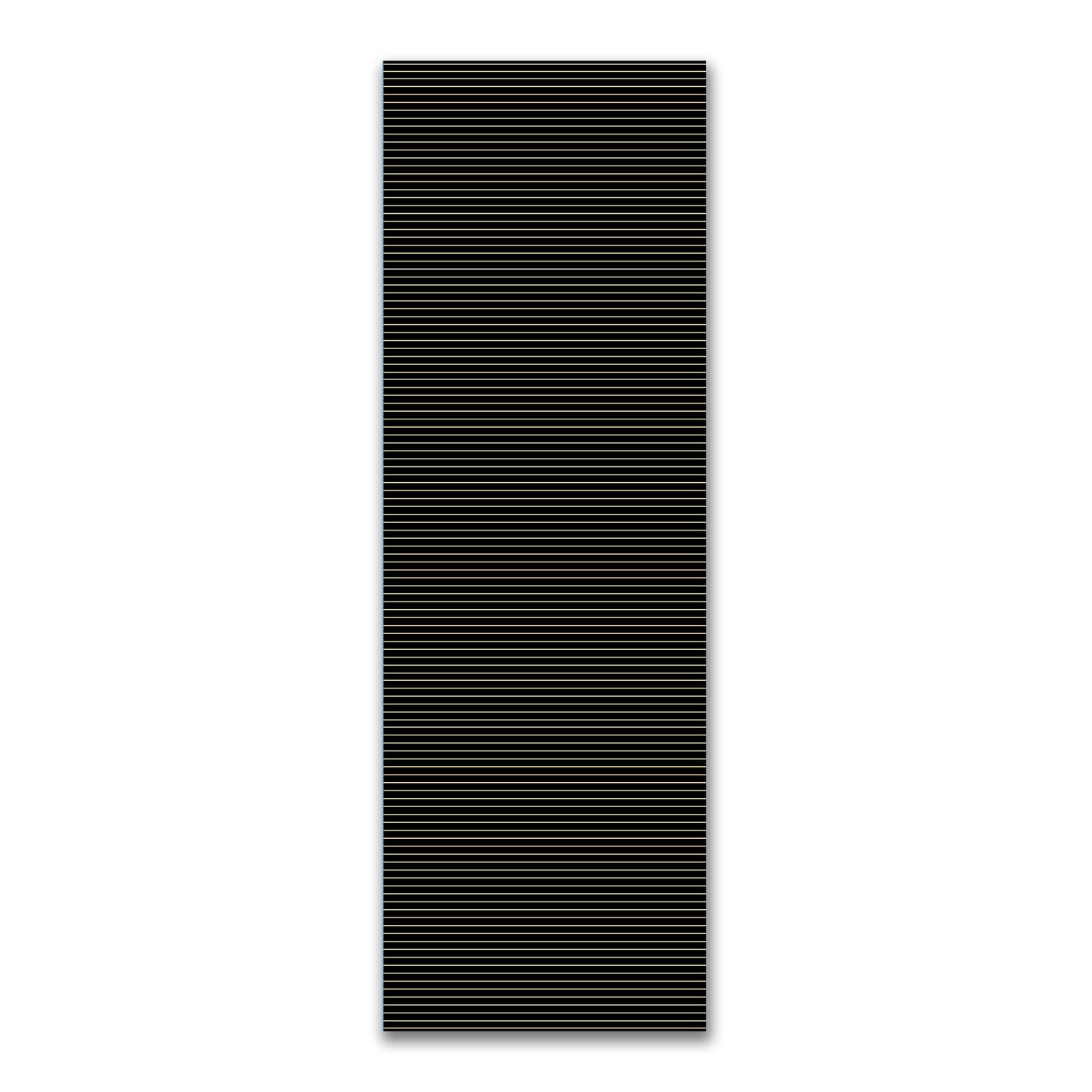 Spun Polyester Fabric with Fine Tan Stripes on Black #FASP-1014-152