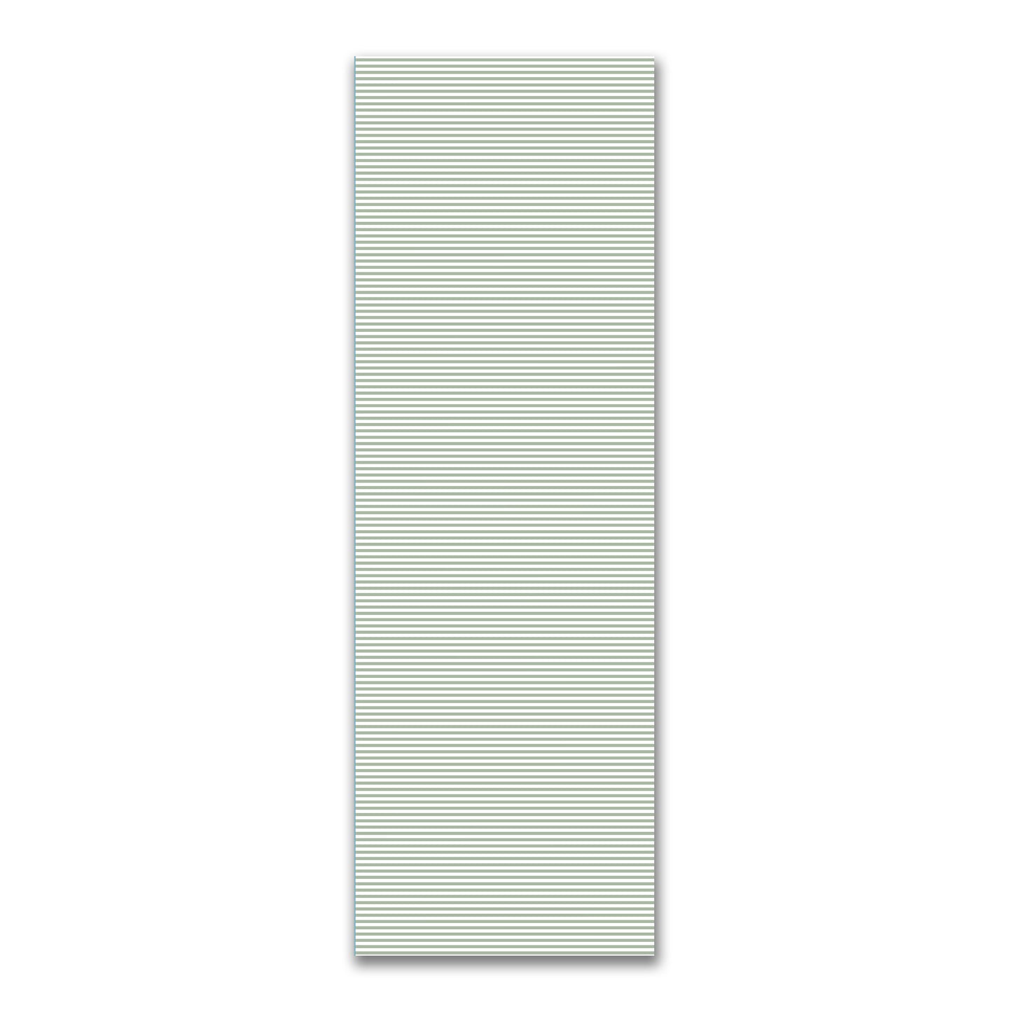 White Spun Polyester Fabric with Thin Green Bars #FASP-1052-241