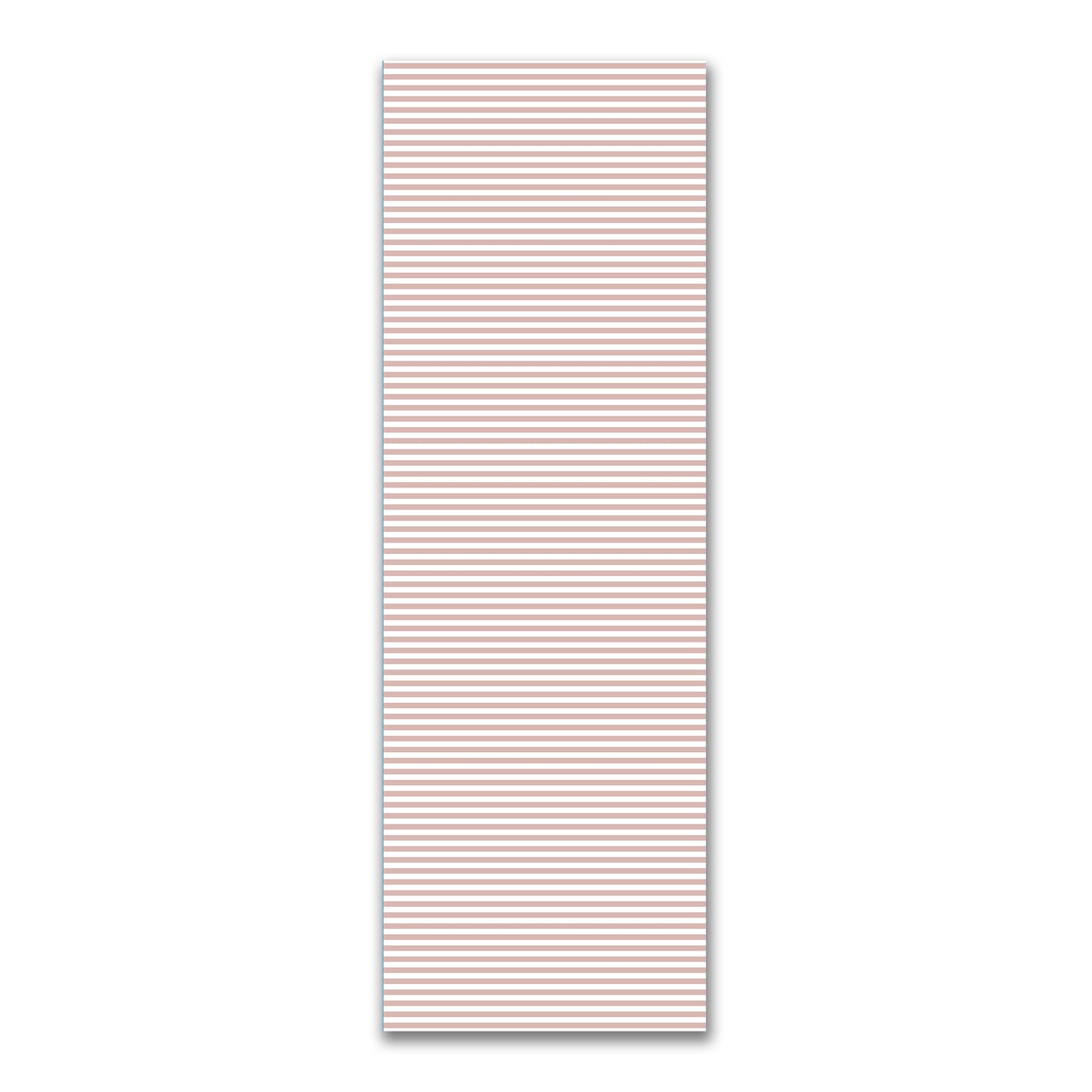 White Spun Polyester Fabric with Salmon Bars #FASP-1139-051