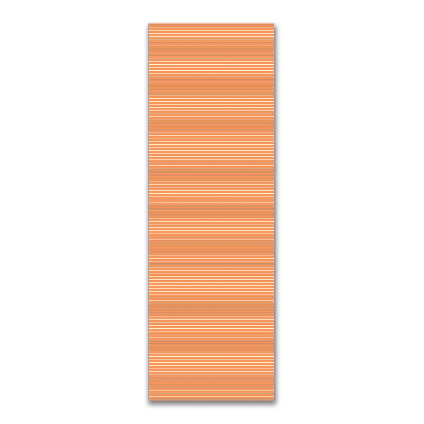 Spun Polyester Fabric with Fine White Stripes on Orange #FASP-1181-152
