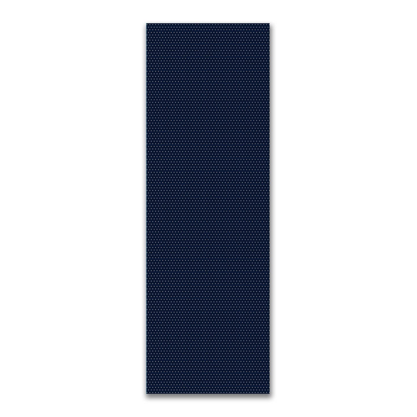 Spun Polyester Fabric with Fine Off-white Diamonds on Navy Blue #FASP-1271-112