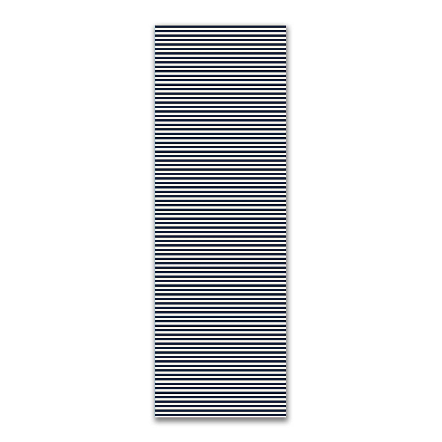 Spun Polyester Fabric with Navy Blue Bars on Pale Cream #FASP-1273-051
