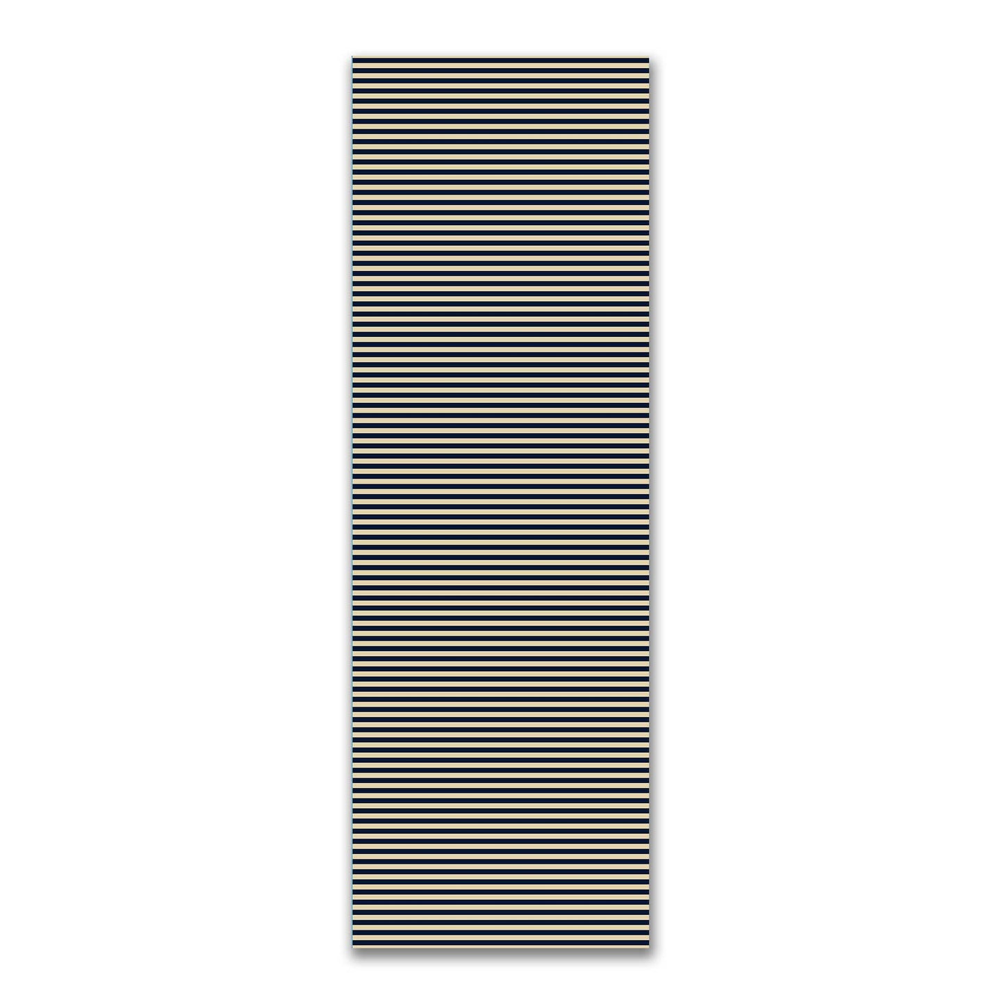 Spun Polyester Fabric with Navy Blue Bars on Tan #FASP-1274-051