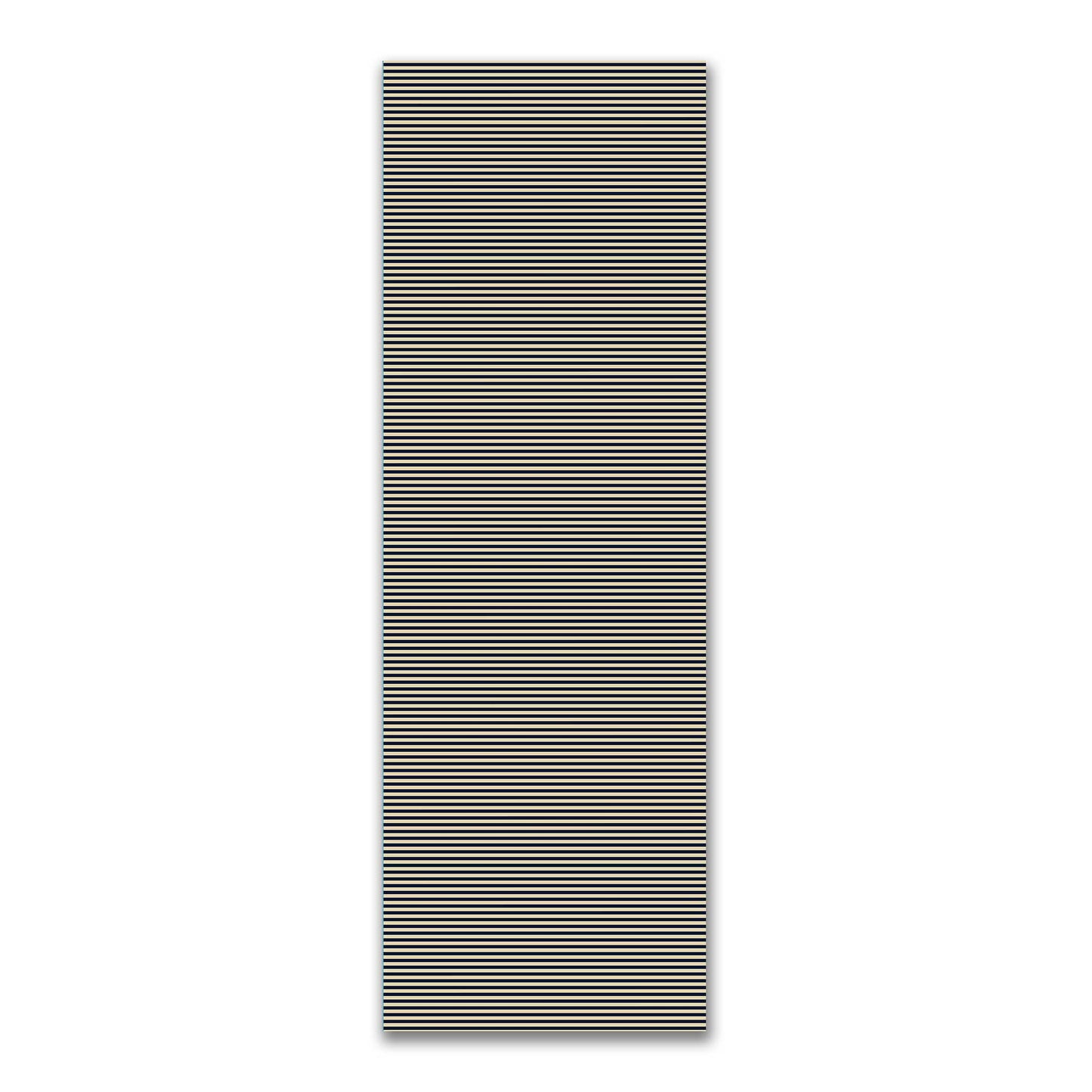 Spun Polyester Fabric with Thin Navy Blue Bars on Tan #FASP-1274-241