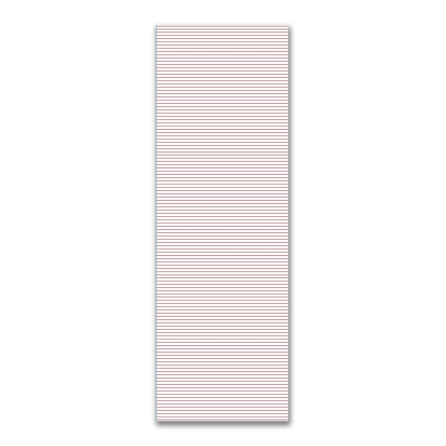 White Spun Polyester Fabric with Fine Burgundy Red Stripes #FASP-1281-151